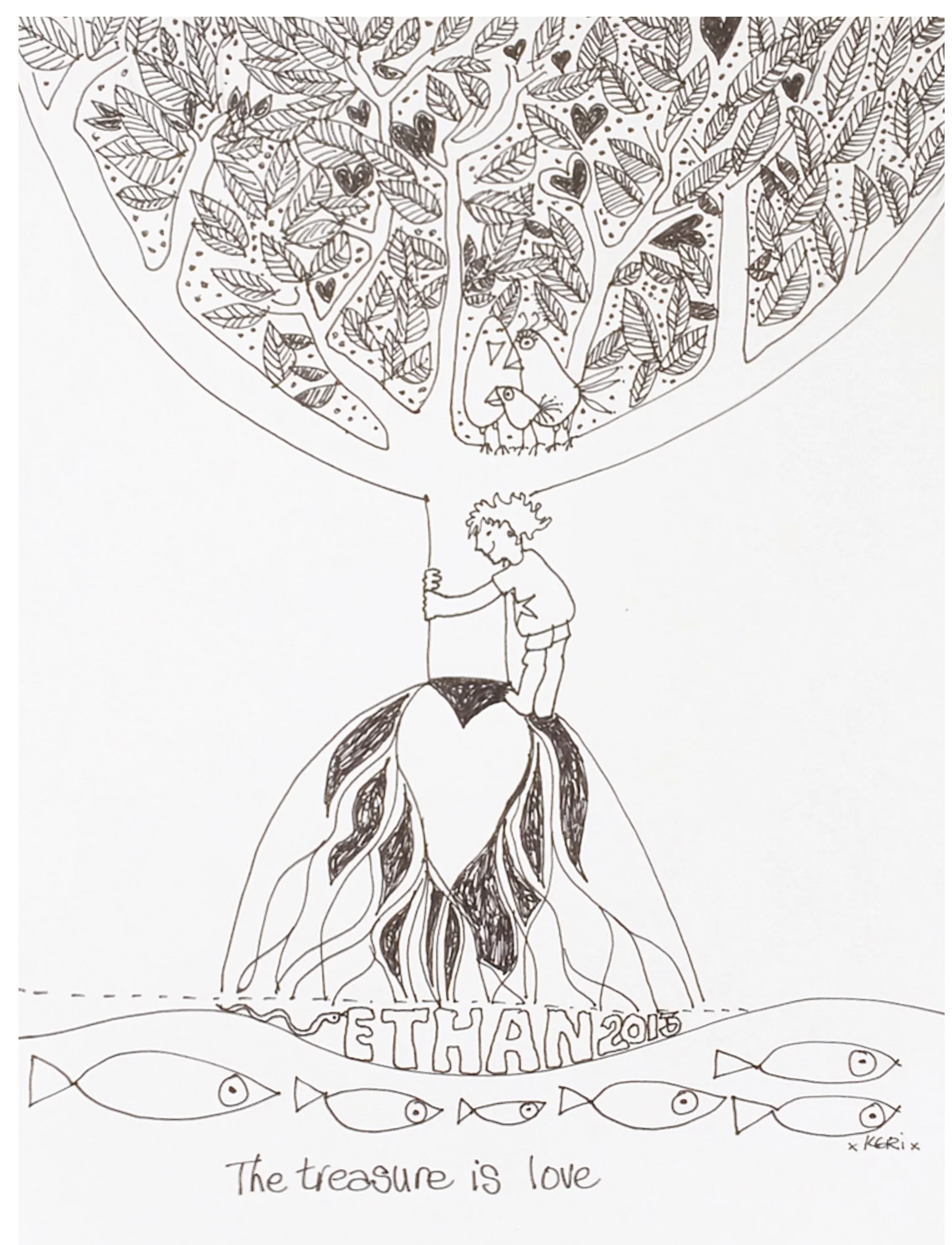 Ethan's birth drawing