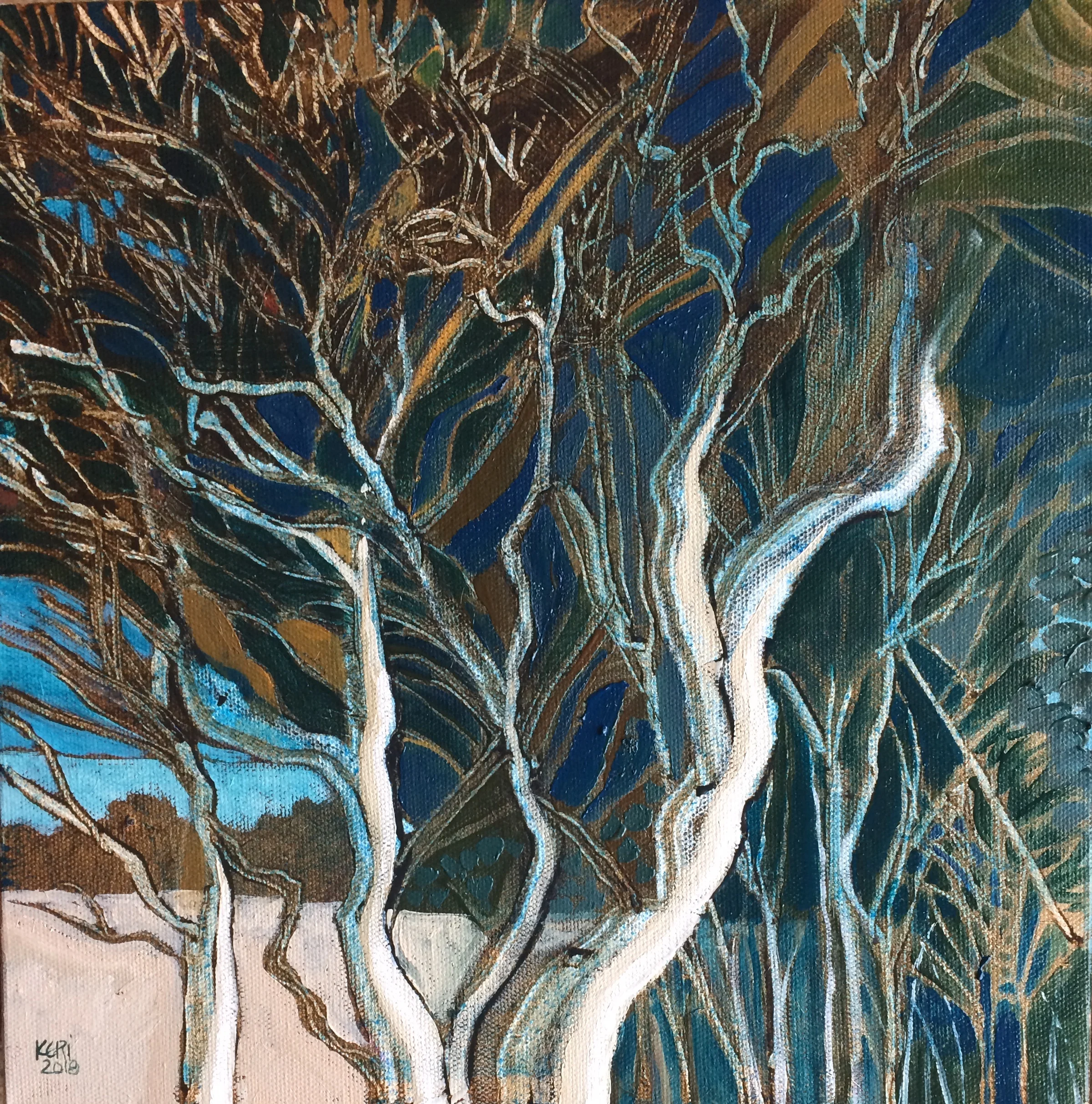 Old trees Yallingup. Oil on canvas. 300mm x300mm