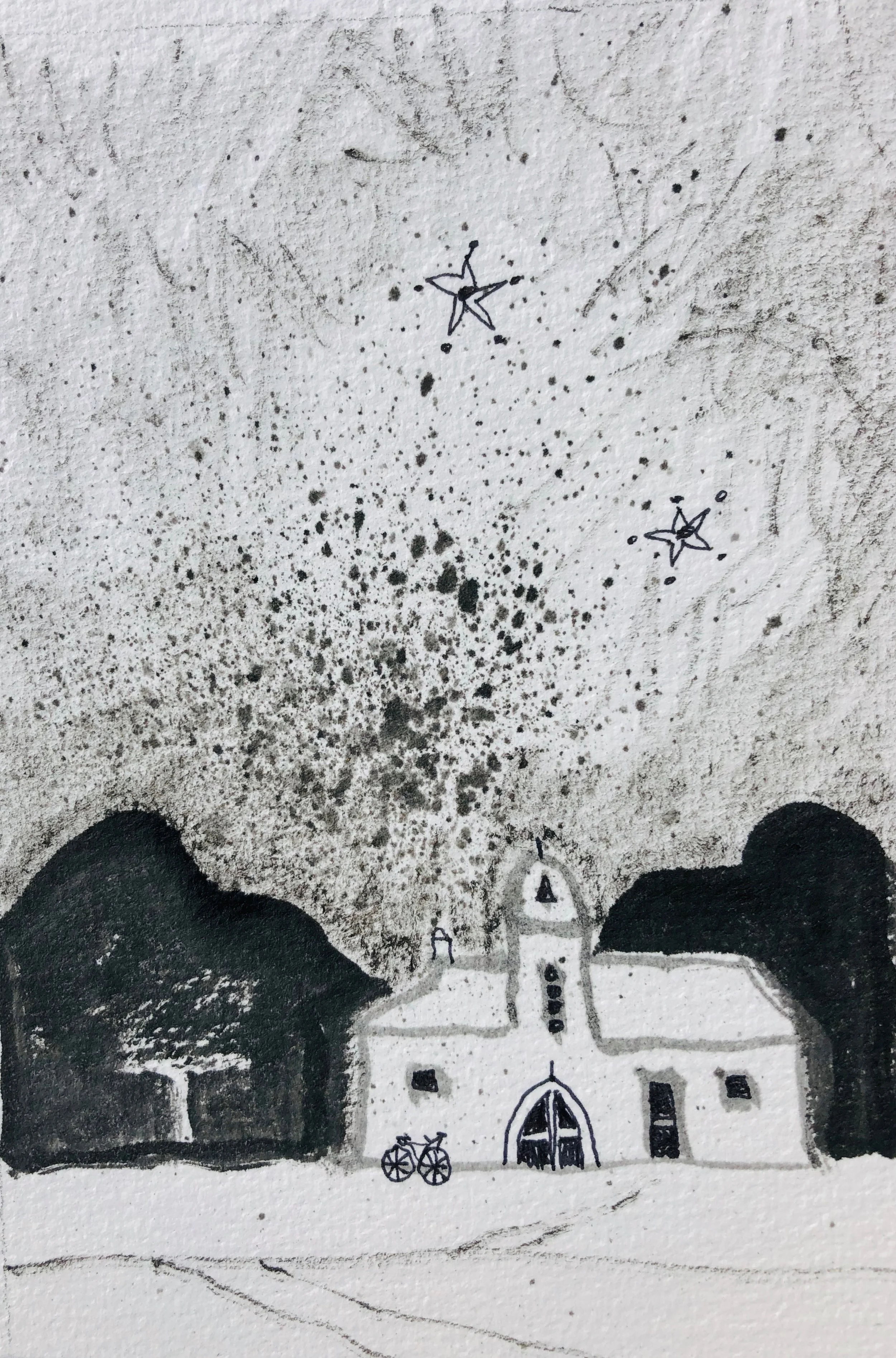 Little house with bike