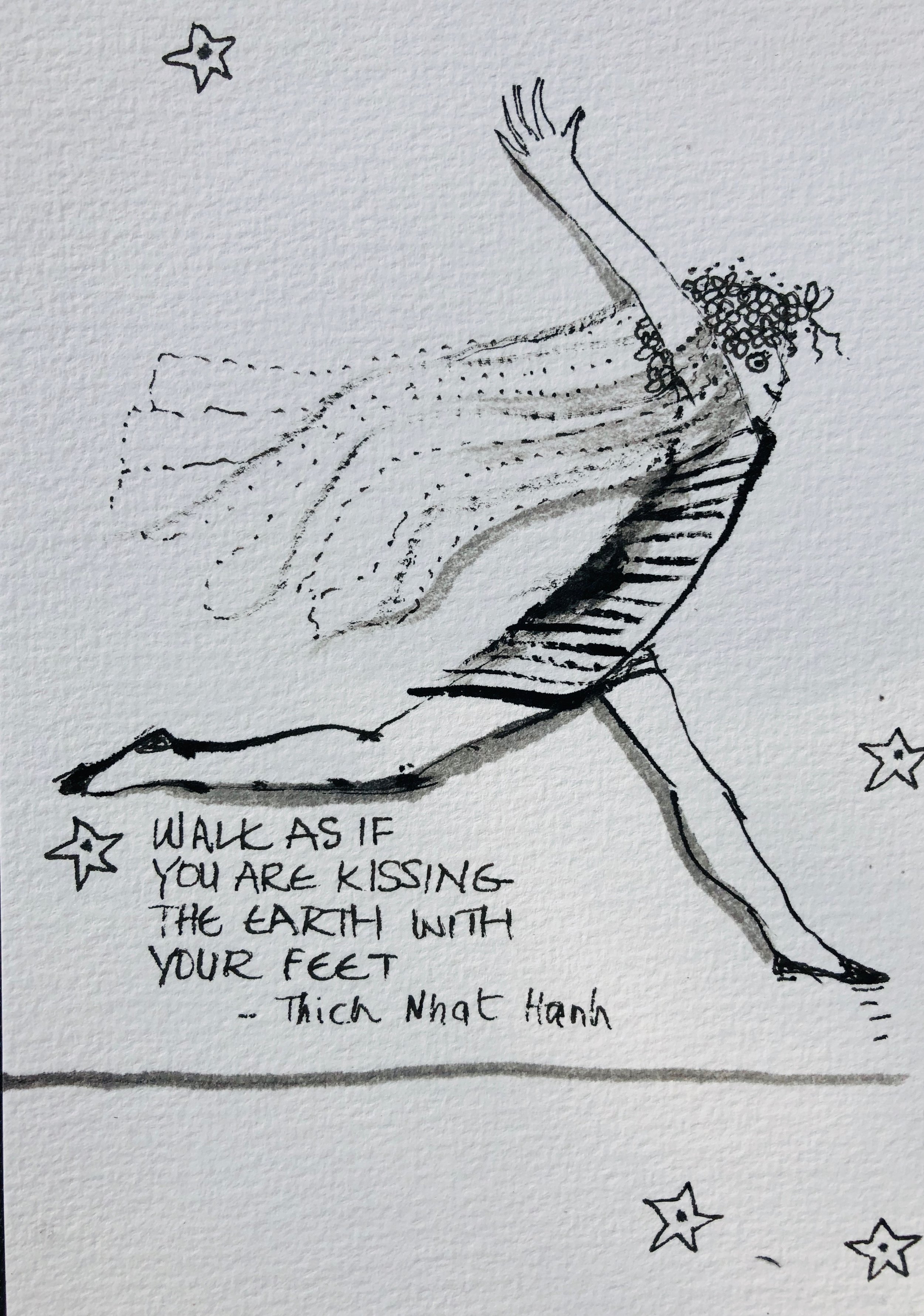 Kissing the earth with your feet