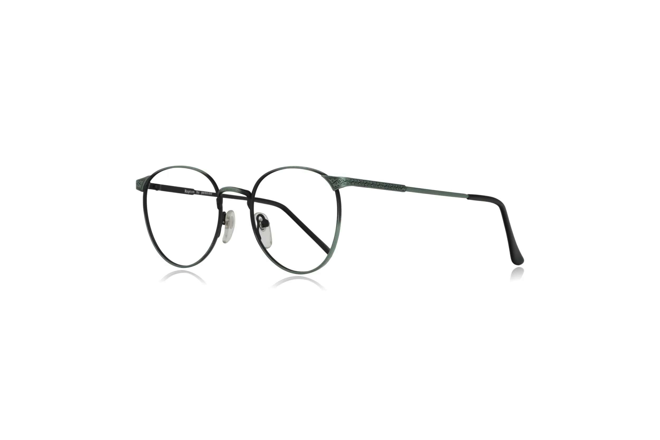 peep eyewear, vintage round green metal Repton Pennine glasses (3).jpeg