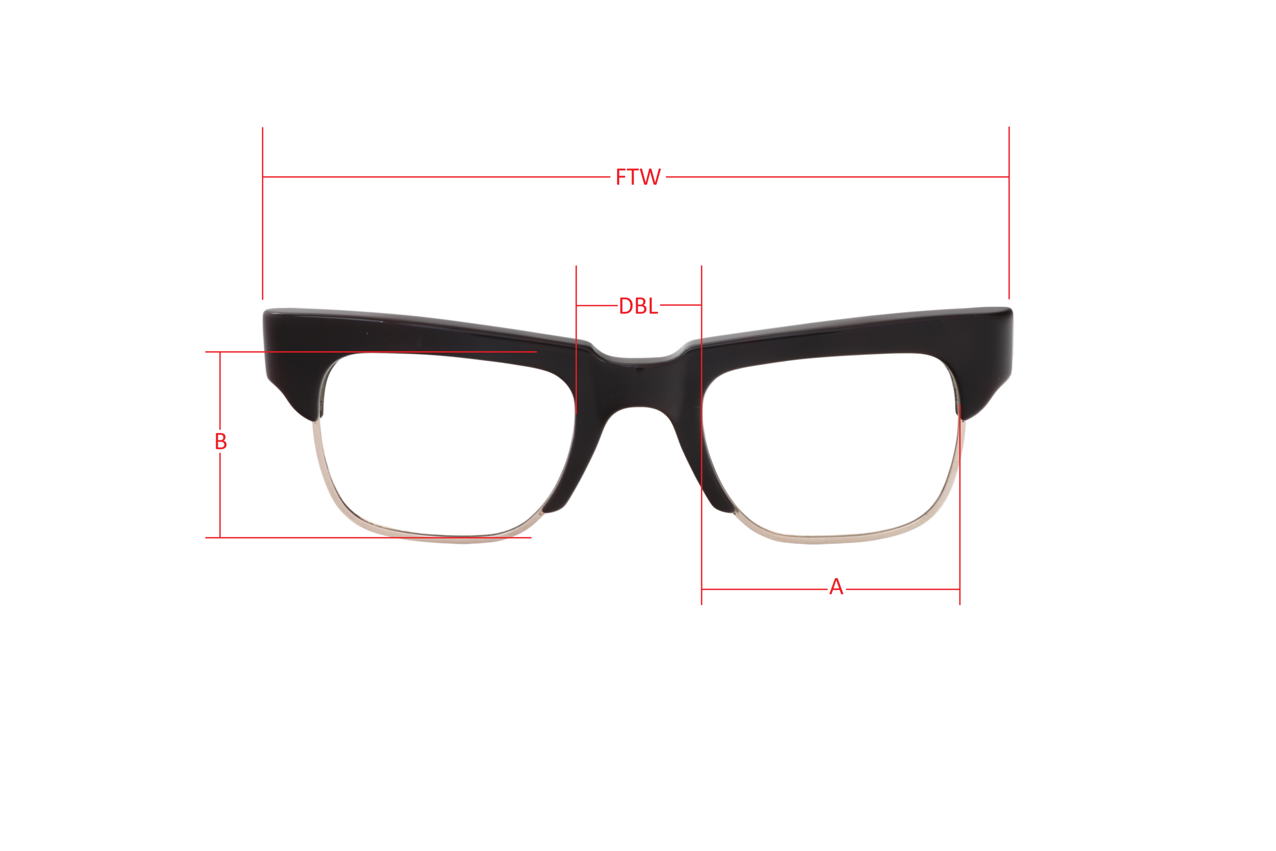 Peep Eyewear, Vintage Sunglasses, Size Diagram