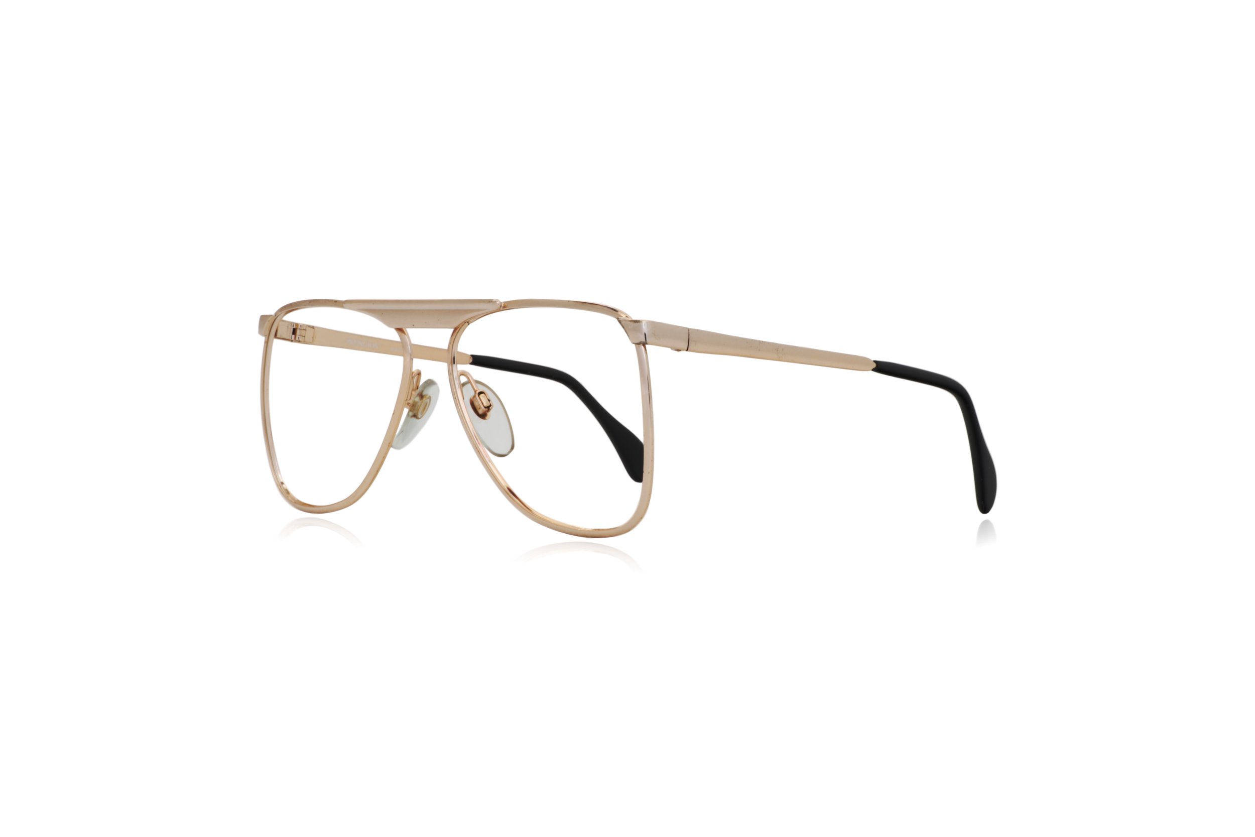 Peep Eyewear, Vintage Glasses Frames, Gold 70s Aviators, Chip, Oversized,