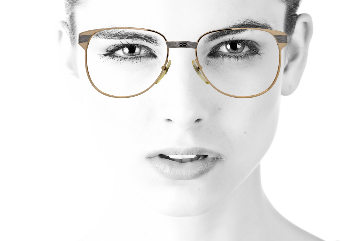 Peep Eyewear, Vintage Glasses, 90s Two  Toned Metal Frame,