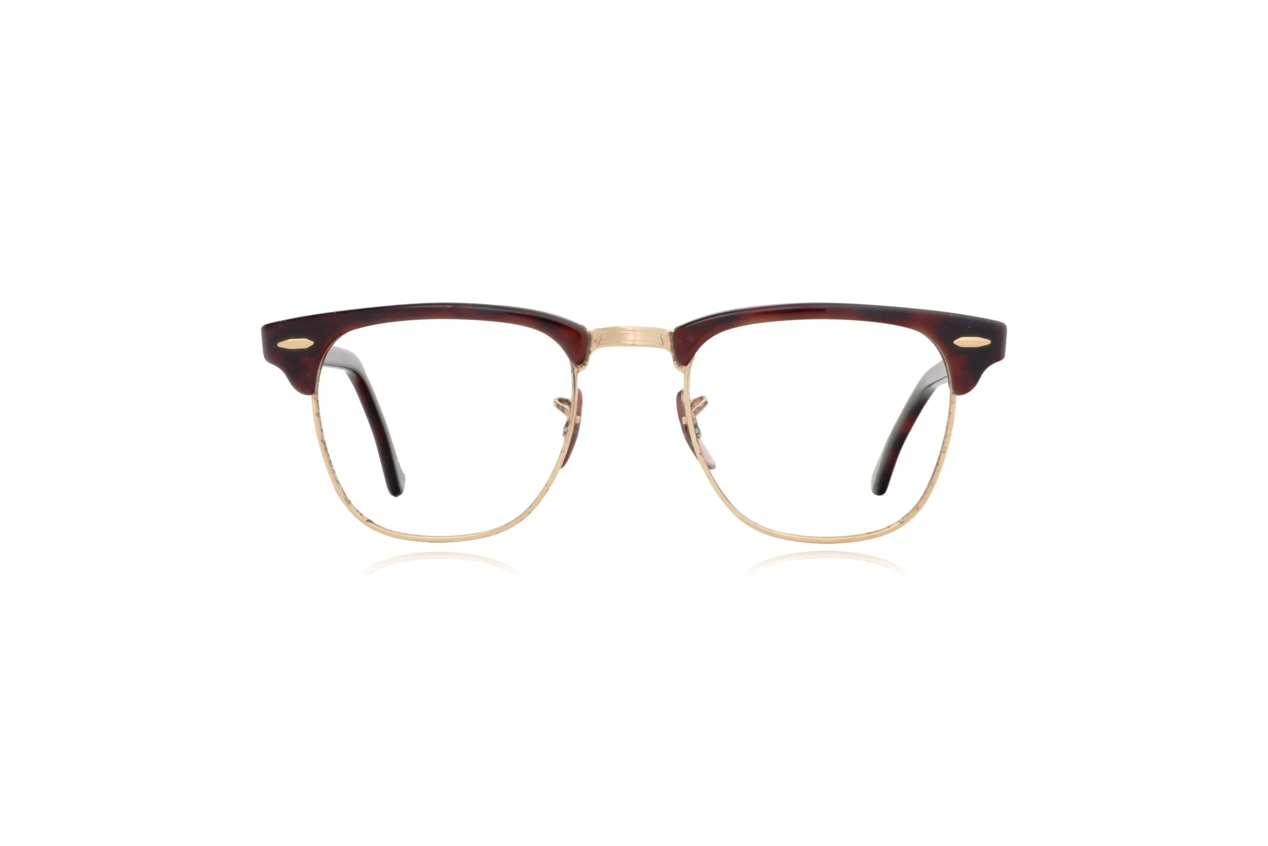 Peep Eyewear, Vintage Glasses, 80s B&amp;L Rayban Clubmaster, Gold, 