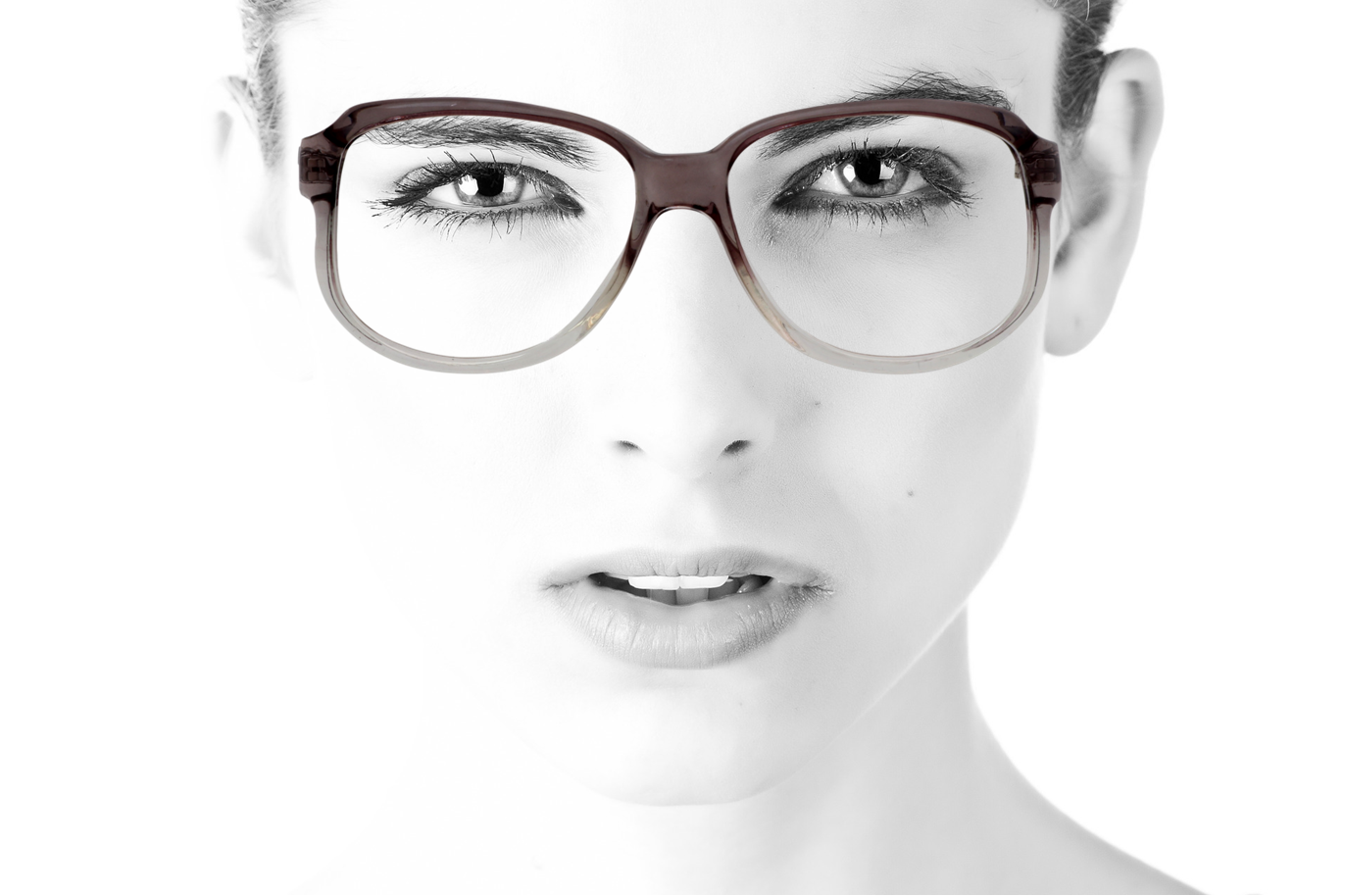 Peep Eyewear, Vintage Glasses, Grey Ombre Acetate Frame
