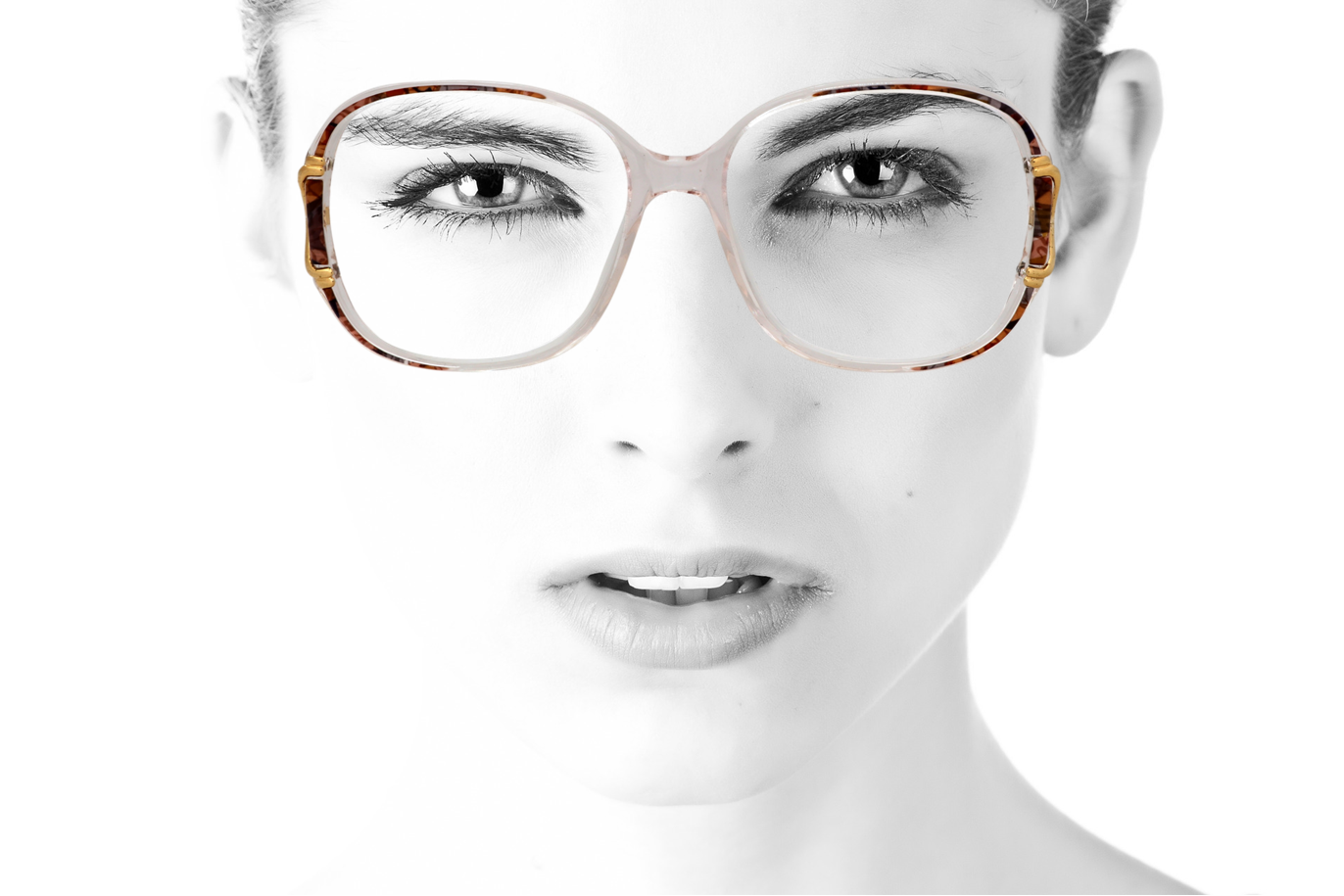 Peep Eyewear, Vintage Glasses, 90s Oversized Crystal Acetate,