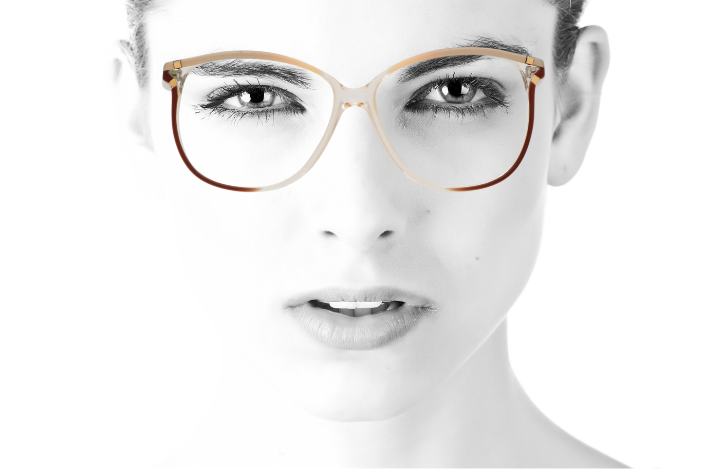 Peep Eyewear, Vintage Glasses, Oversize Crystal 