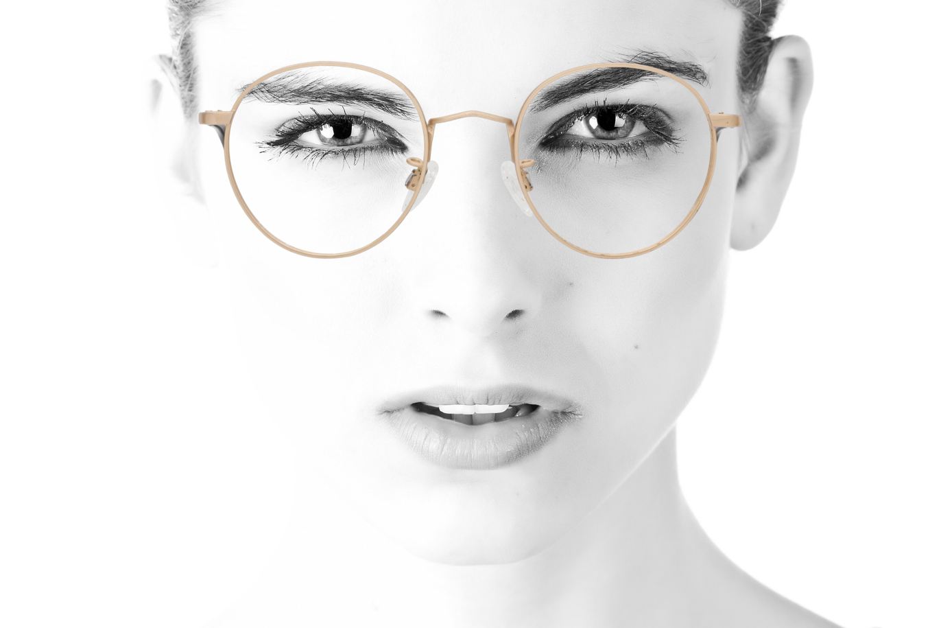 Peep Eyewear, Vintage Glasses, Georgio Armani 201, 703 Gold Round,