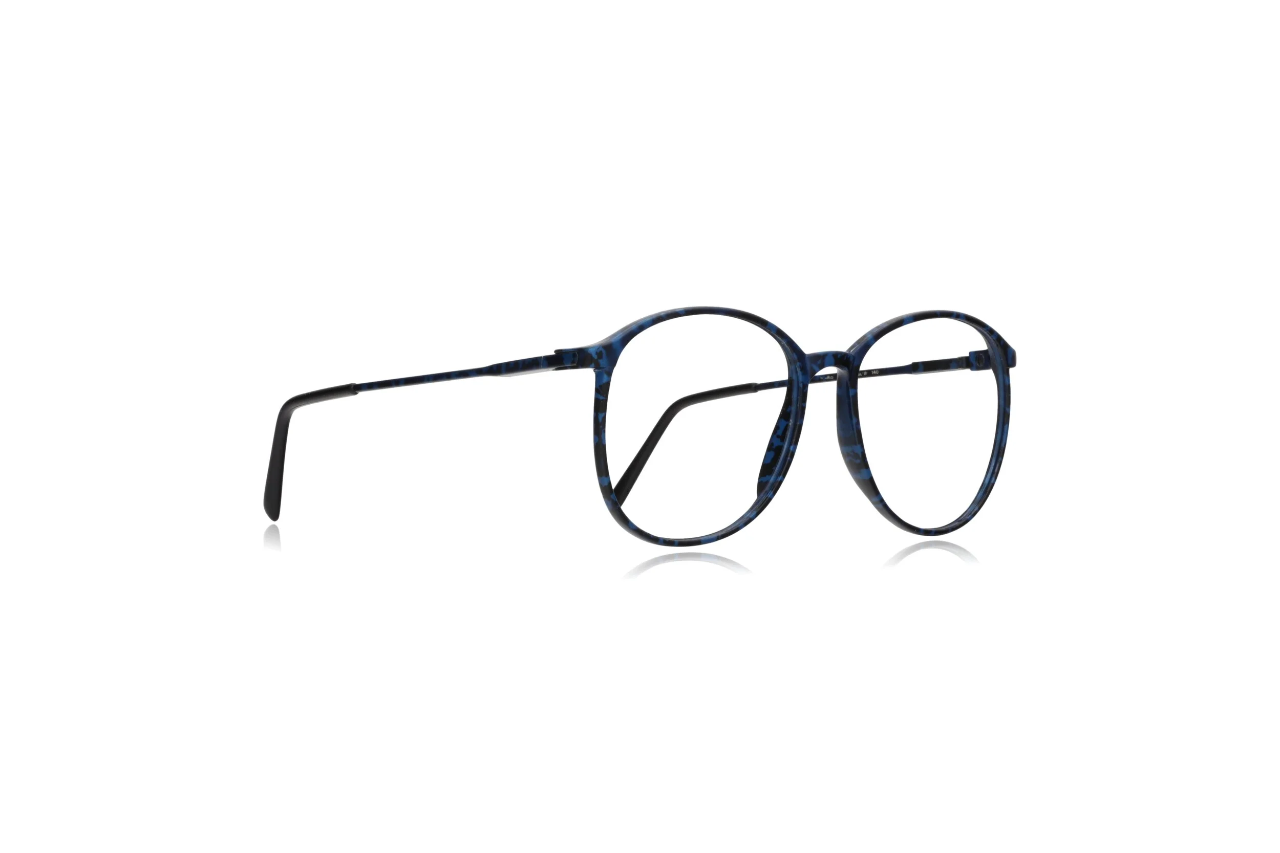 Peep Eyewear, Vintage Glasses, Oversized Carbon, Blue + Black, Fine Rim, Close