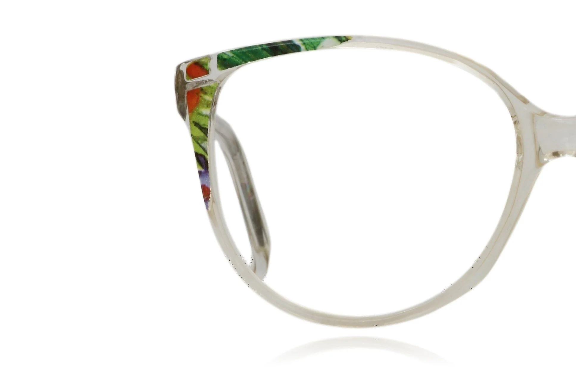 Peep Eyewear, Vintage Glasses, Crystal and Green Oval,
