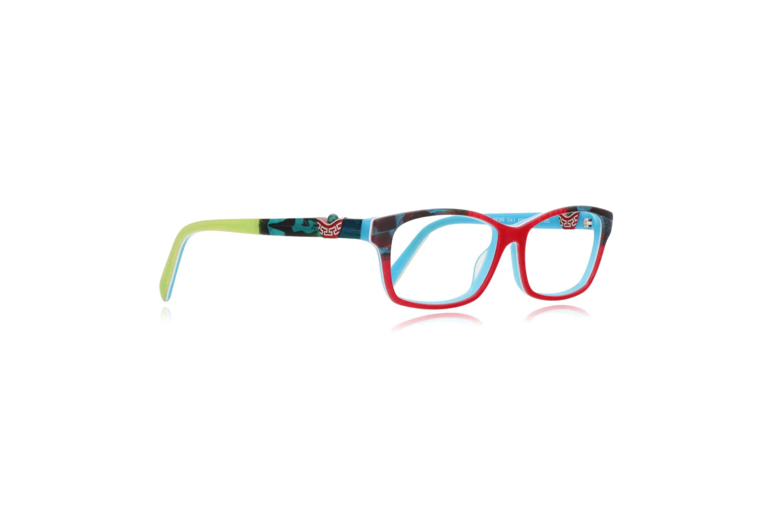 Peep Eyewear, Coco Song Be Me, CV121 Red, Blue, Feather, 