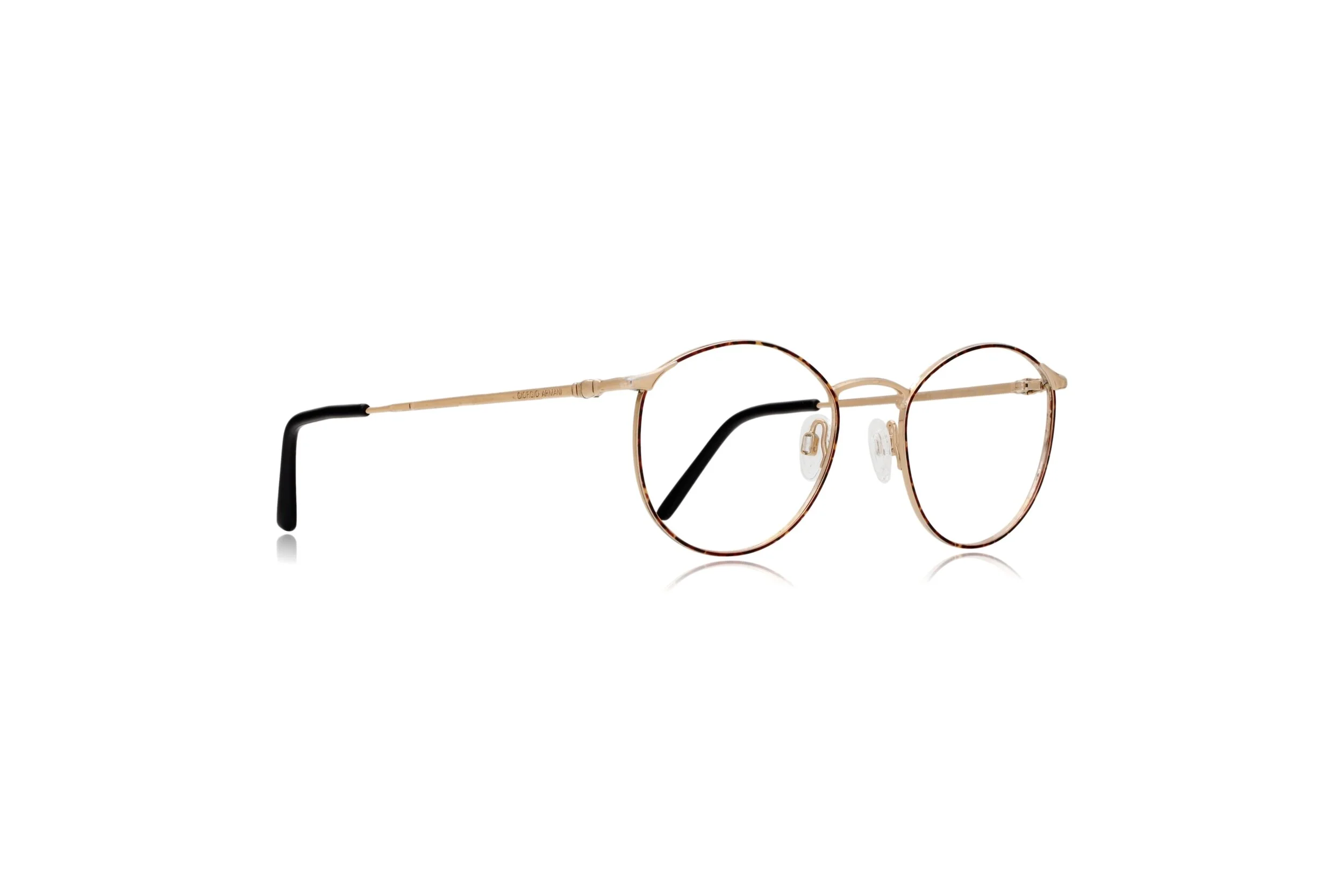 Peep Eyewear, Vintage Glasses, Georgio Armani 132, Round Gold