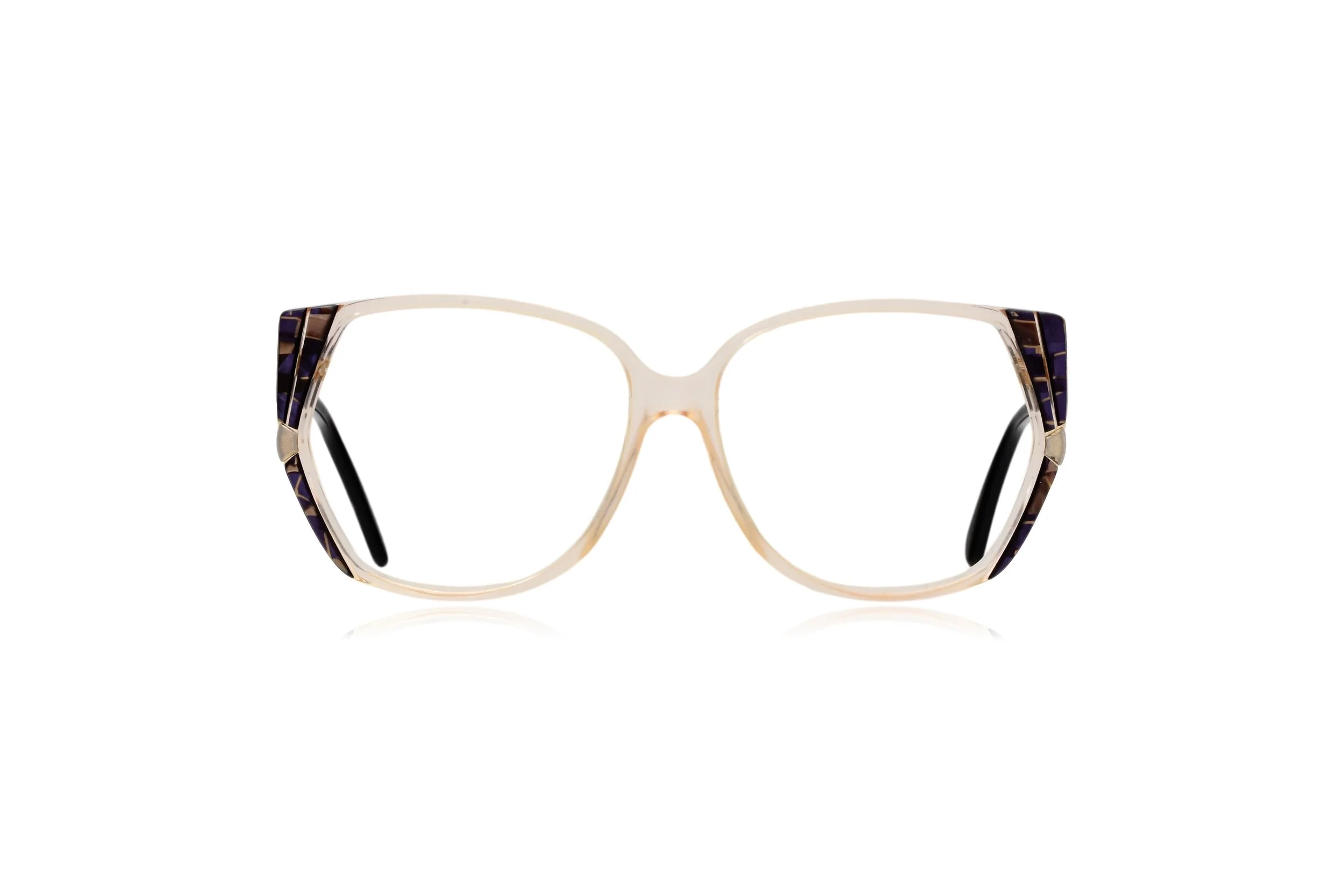 Peep Eyewear, Vintage Glasses, 80s, Oversized, Crystal Purple, Hex, 