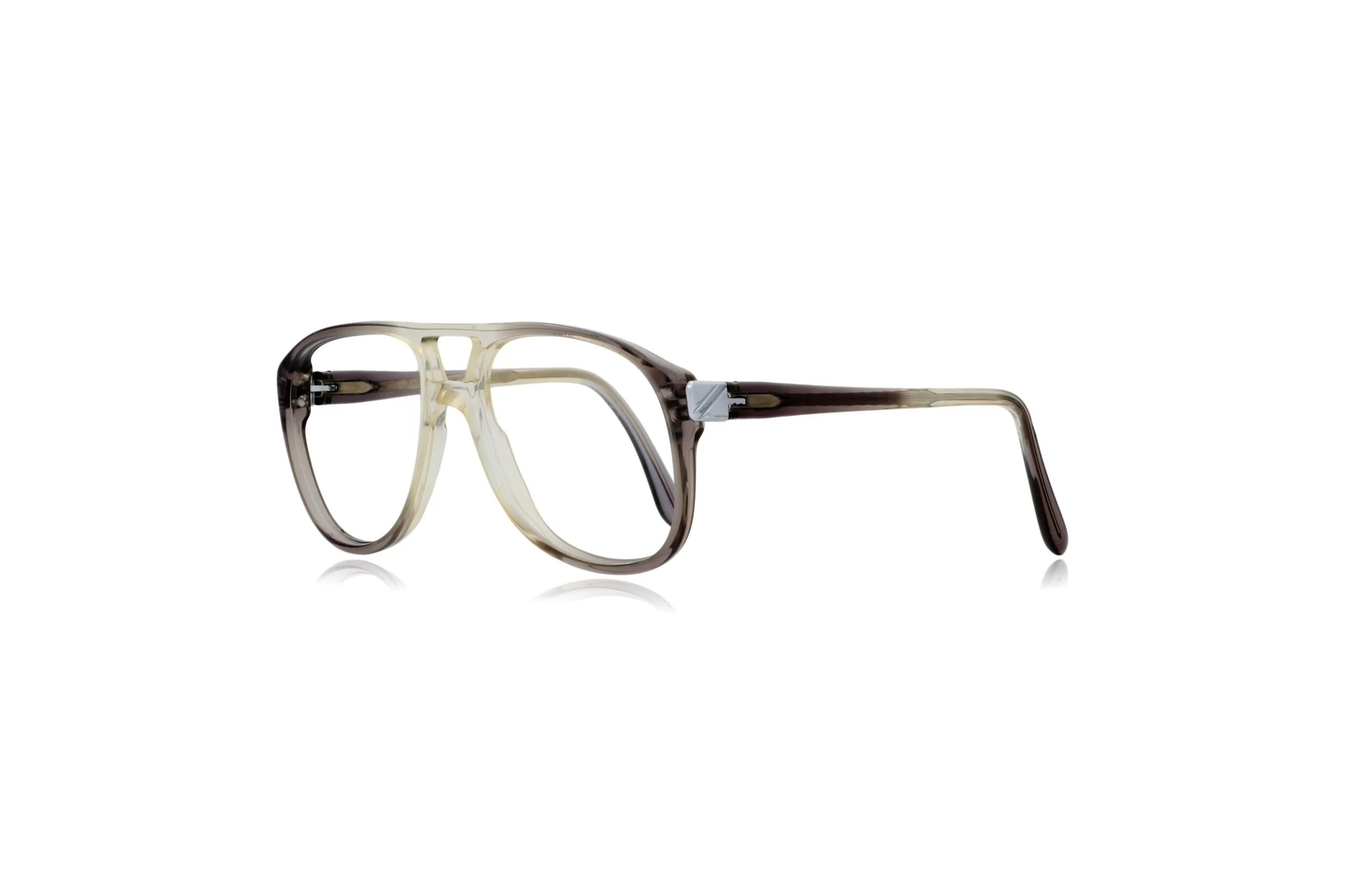 Peep Eyewear, Vintage Glasses, 70s Aviator, Grey Ombre, Italian, Stevie