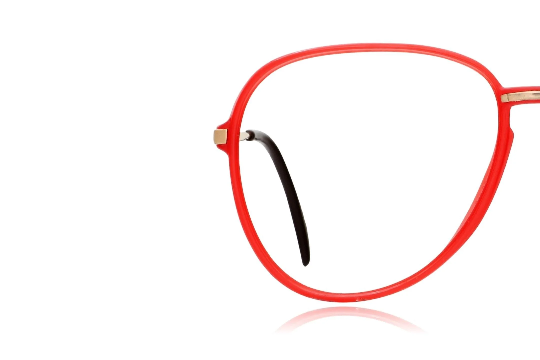 Peep Eyewear, Vintage Glasses, Oversized Red and Gold, 