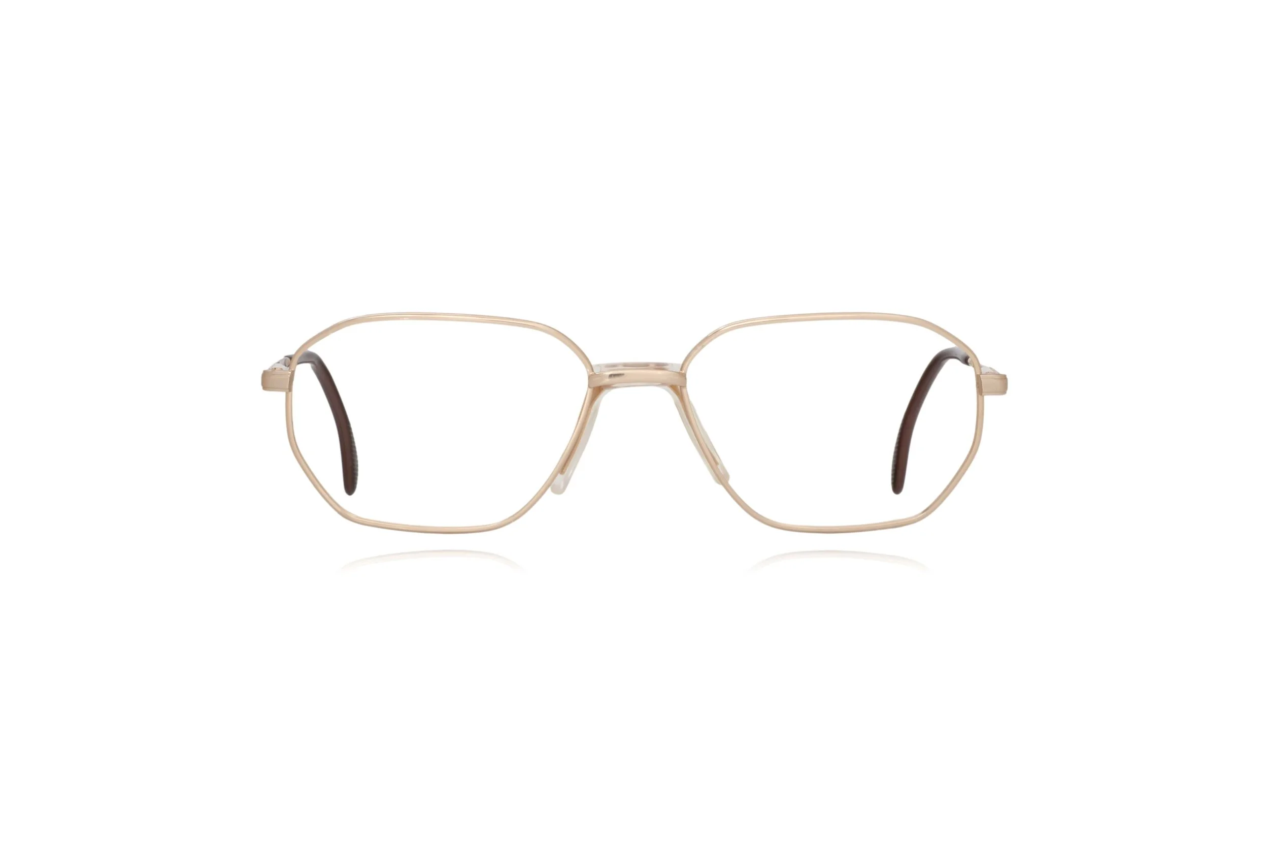 Peep Eyewear, Vintage Glasses, Gold Metal Sprung Hinge Frame, 