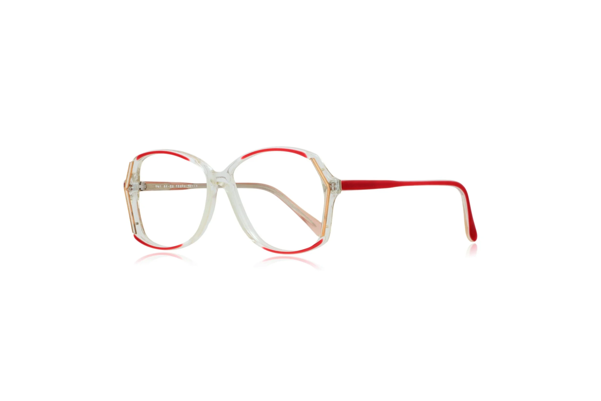 Peep Eyewear, Vintage Glasses, 8773 11237 Red Crystal Gold,