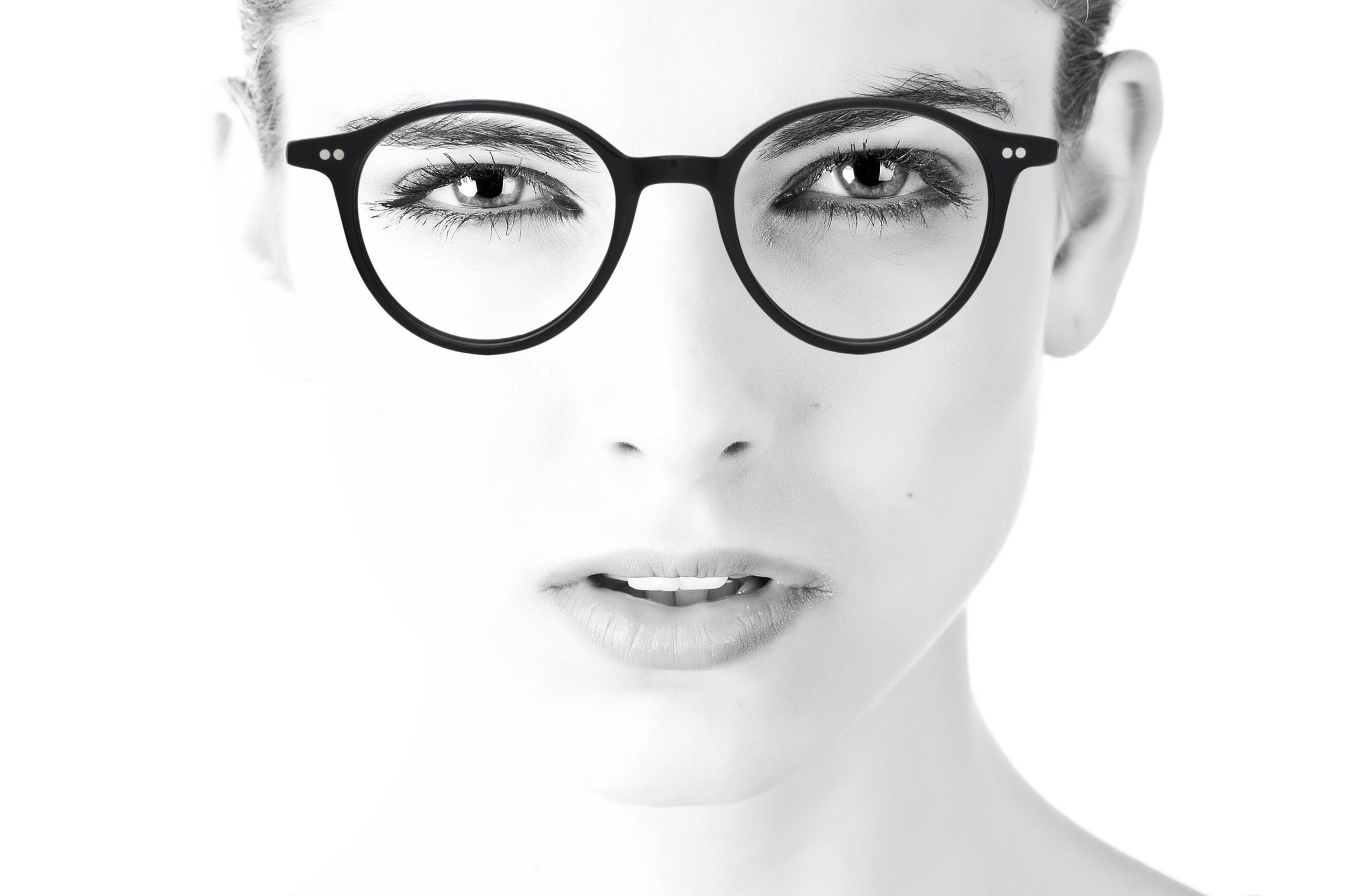 Peep Eyewear, EPOS Pan N Black Round Glasses Frames,