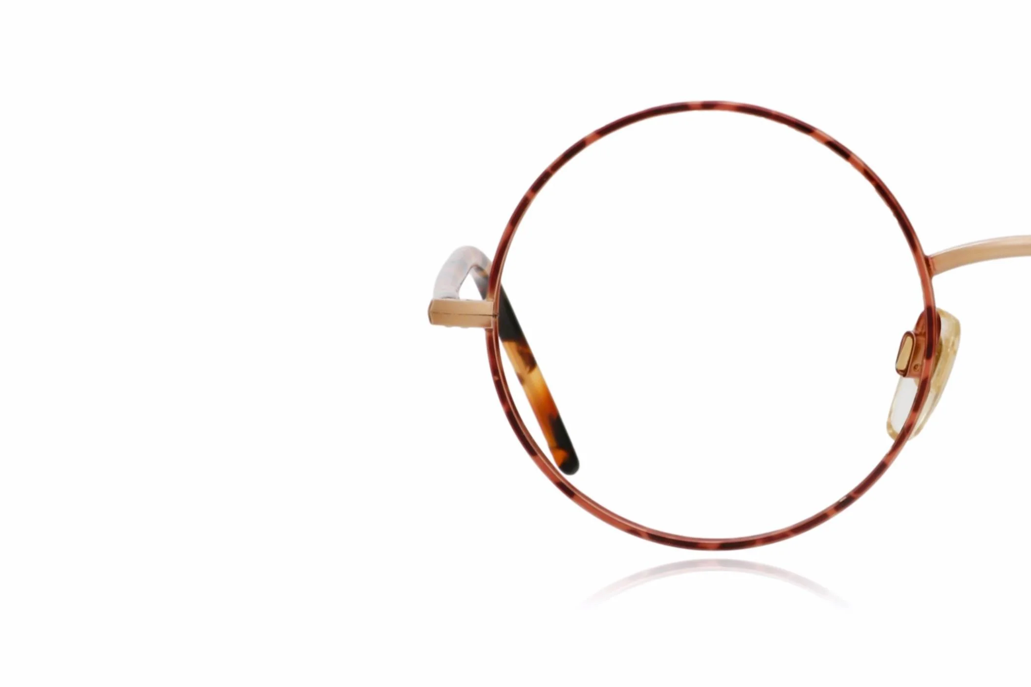 Peep Eyewear, Vintage Glasses, Giorgio Armani 117 Round Havana, Metal,