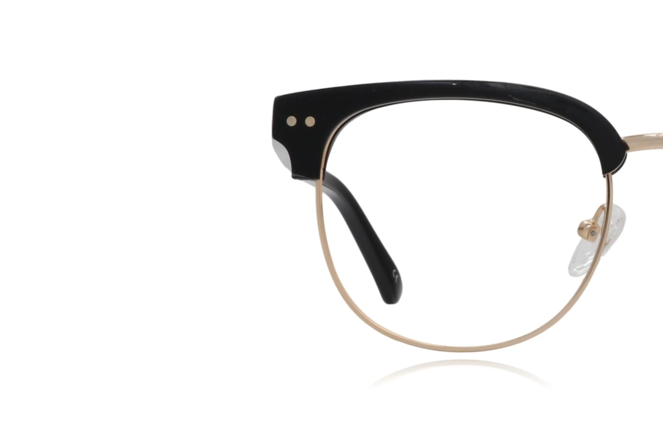 Peep Eyewear, London Retro Reese, Black Browline Gold Metal, 