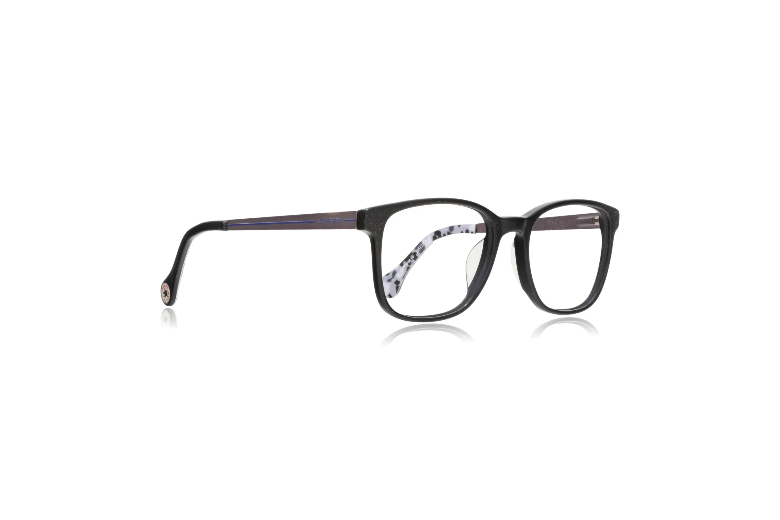 Peep Eyewear, Converse 45, Black Square Acetate, Gun Metal Sides