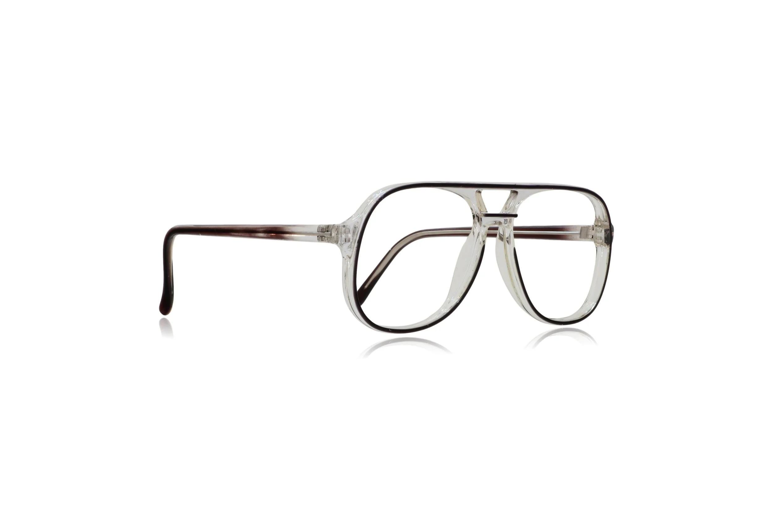 Peep Eyewear, Vintage Glasses, Crystal and Black Acetate Aviators