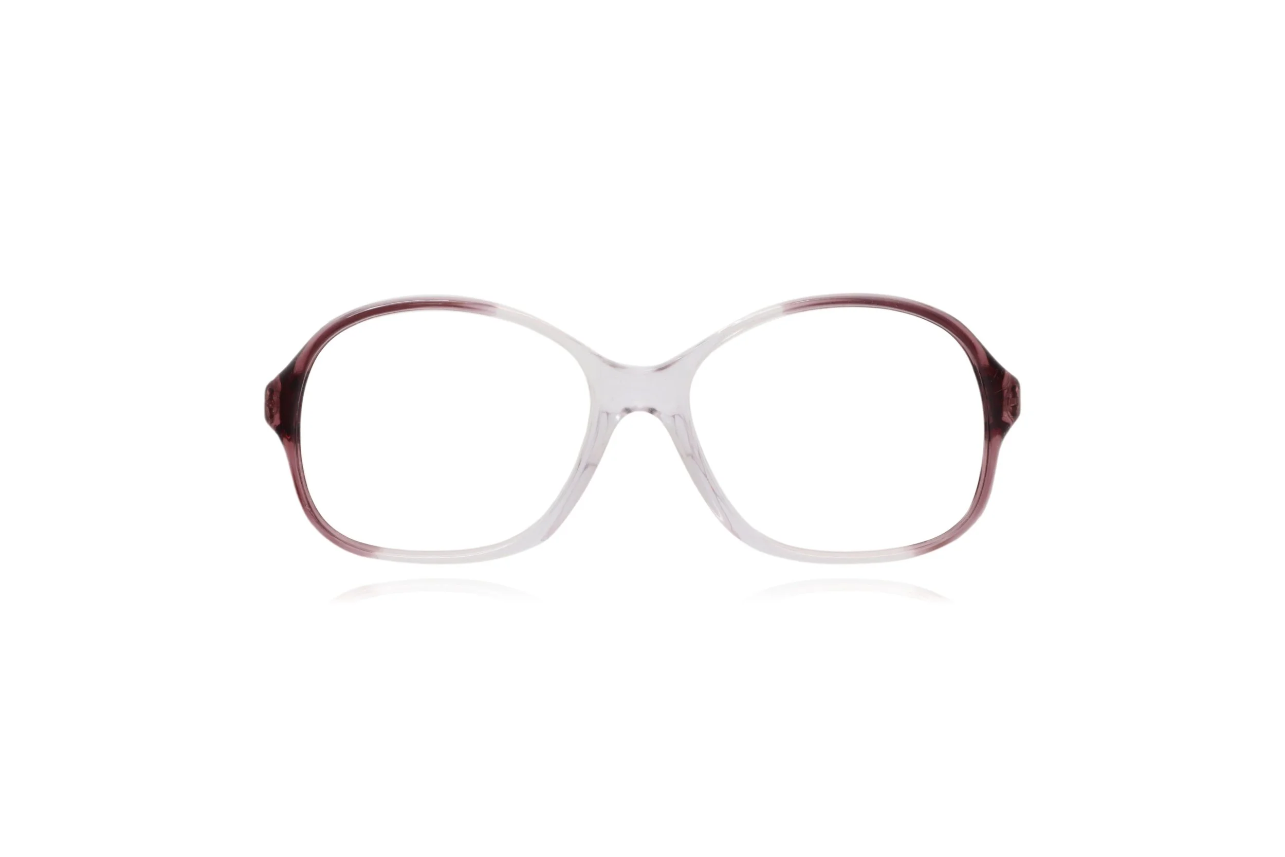 Peep Eyewear, Vintage Glasses, Oversized Crystal Mauve Ombre Frame, Anita