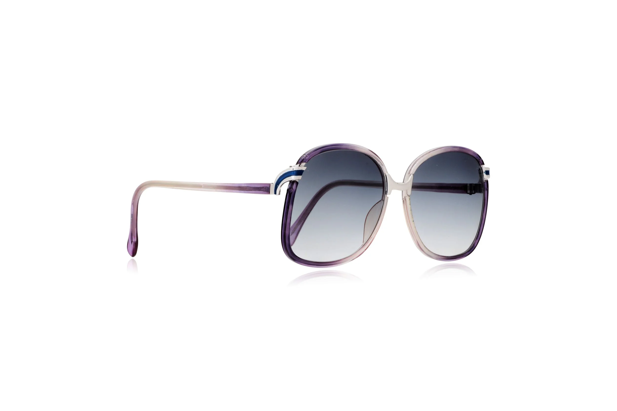 Peep Eyewear, Vintage Sunglasses, 70s Oversized, Indigo Silver Sunglasses,
