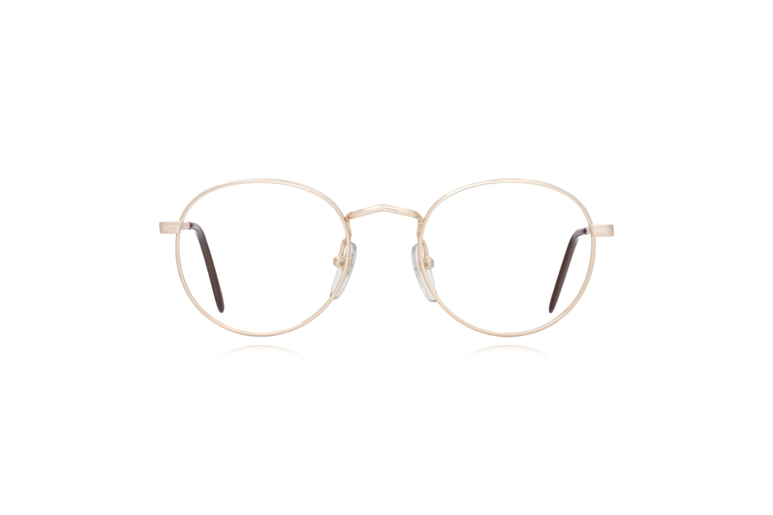 Peep Eyewear, Vintage Glasses, Simon by Michael Selcott Round Gold