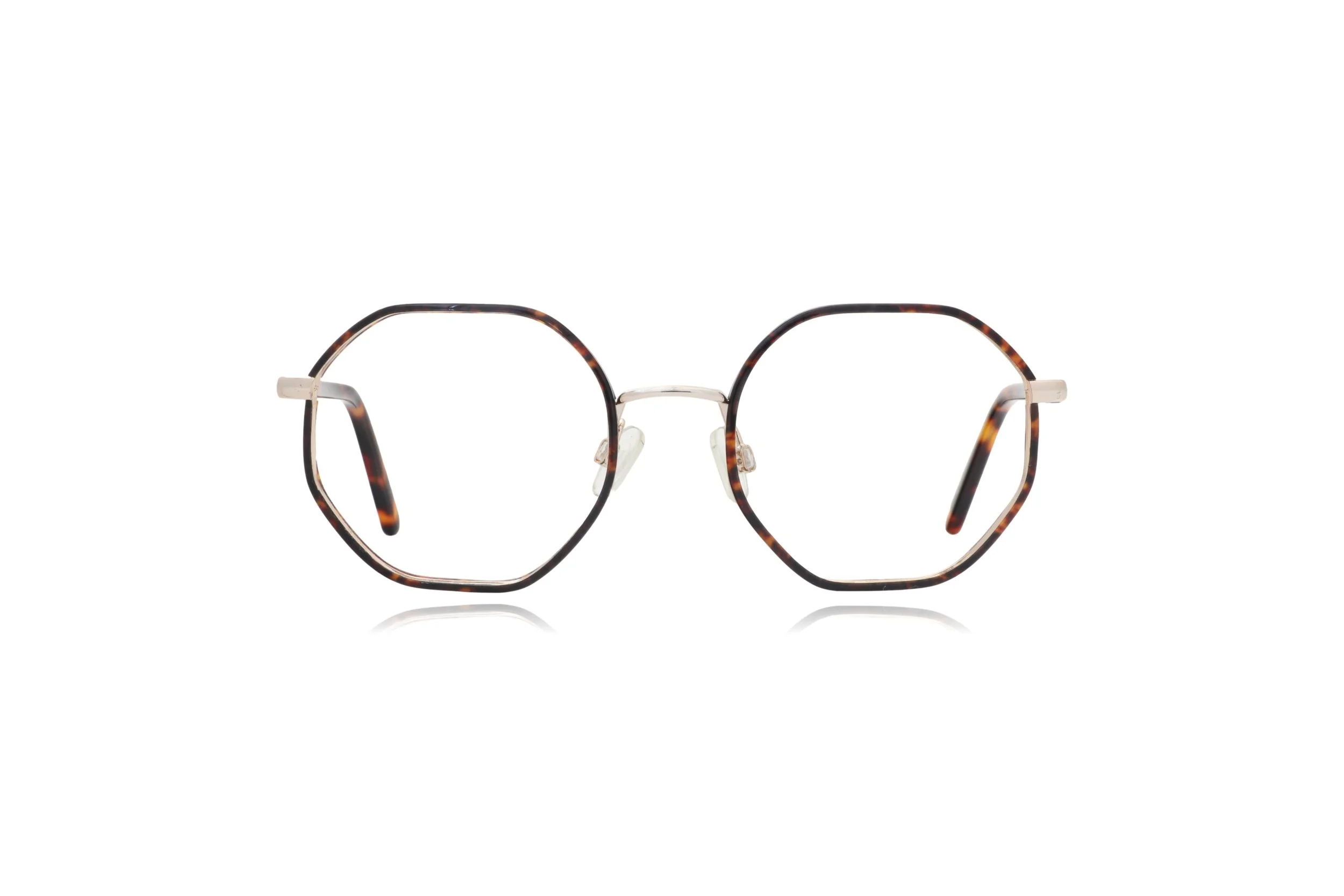 Peep Eyewear, Own 22 Hexagonal Havana Metal Glasses Frames
