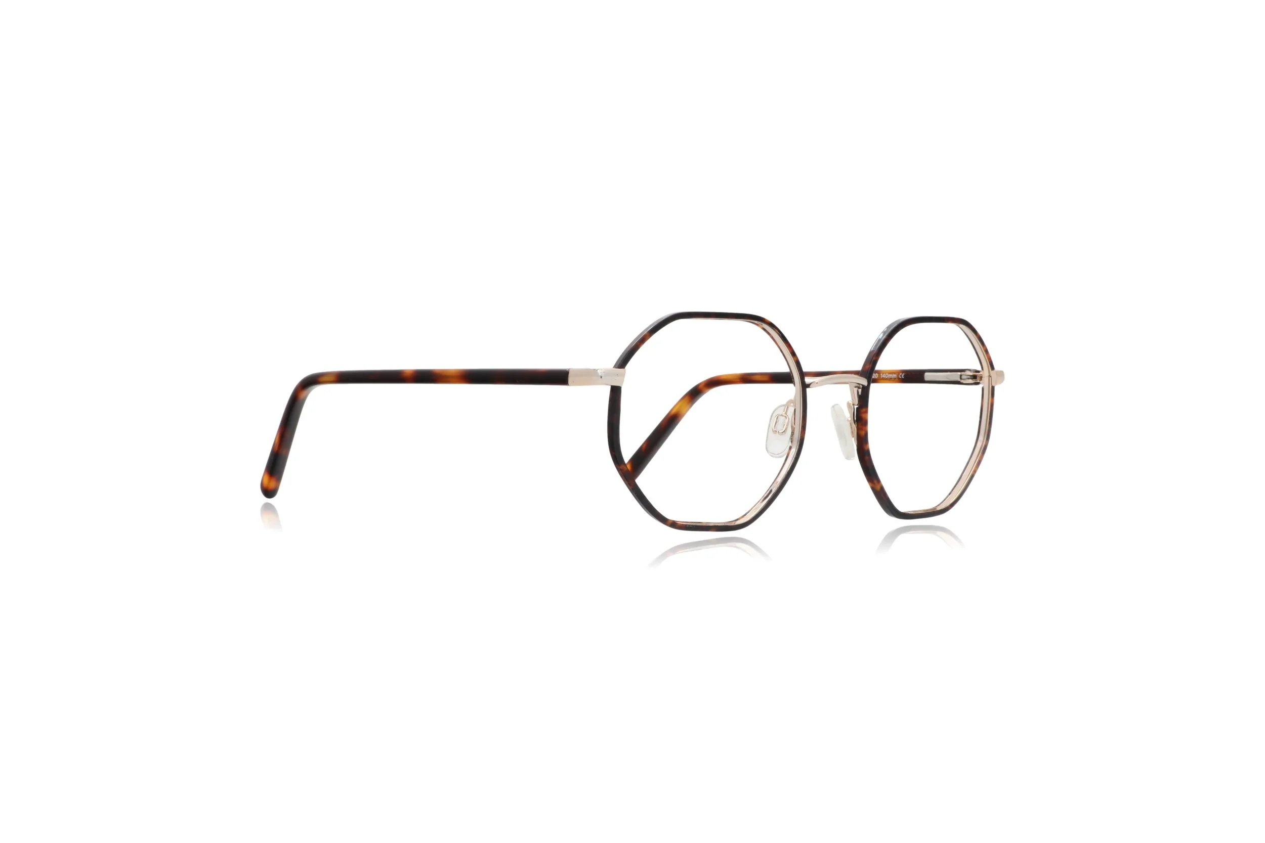 Peep Eyewear, Own 22 Hexagonal Havana Metal Glasses Frames
