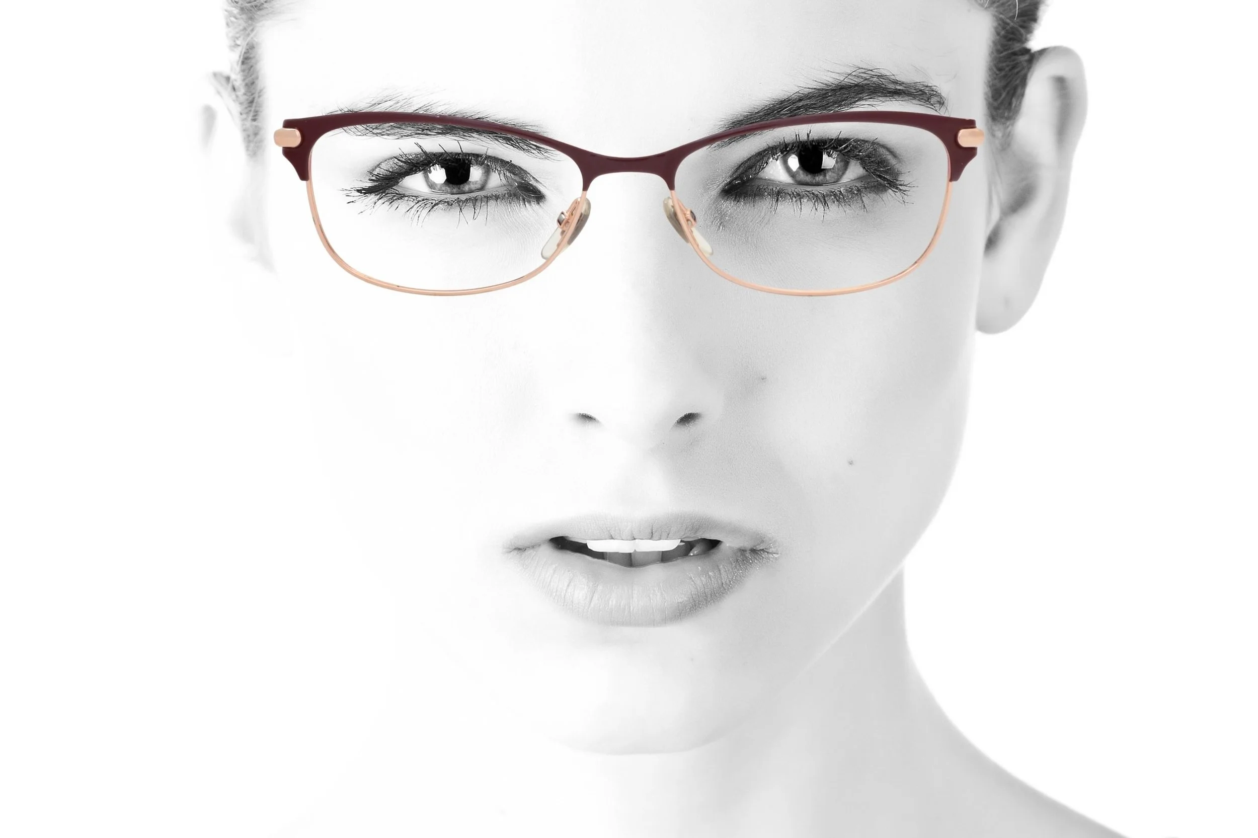 Peep Eyewear, Gucci Red and Gold Slimline Glasses Frames