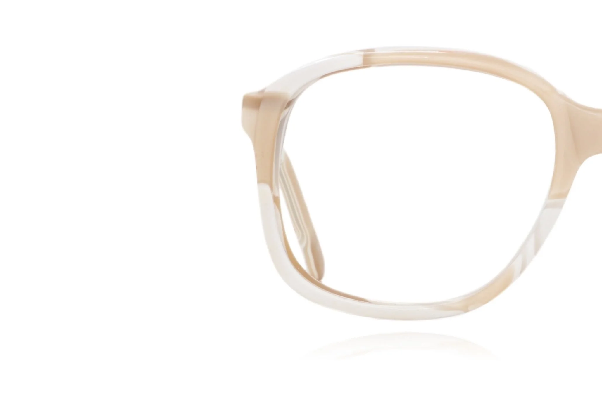 Peep Eyewear, Cream Acetate Square Bold Prescription Glasses Frames