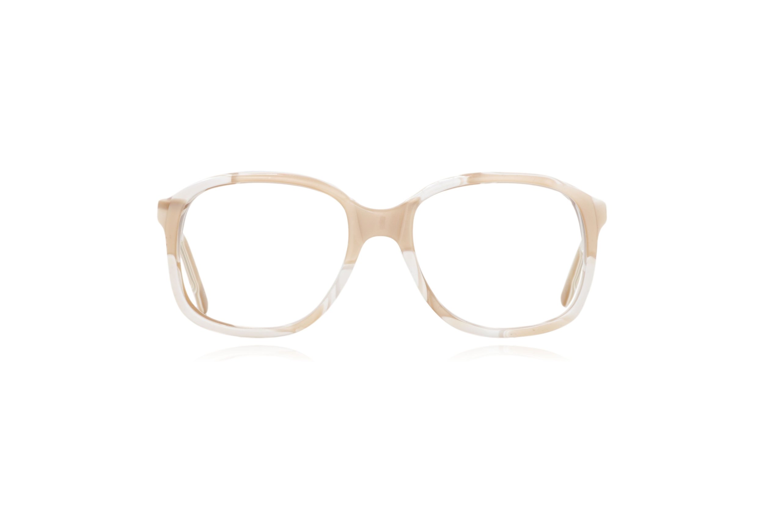 Peep Eyewear, Cream Acetate Square Bold Prescription Glasses Frames