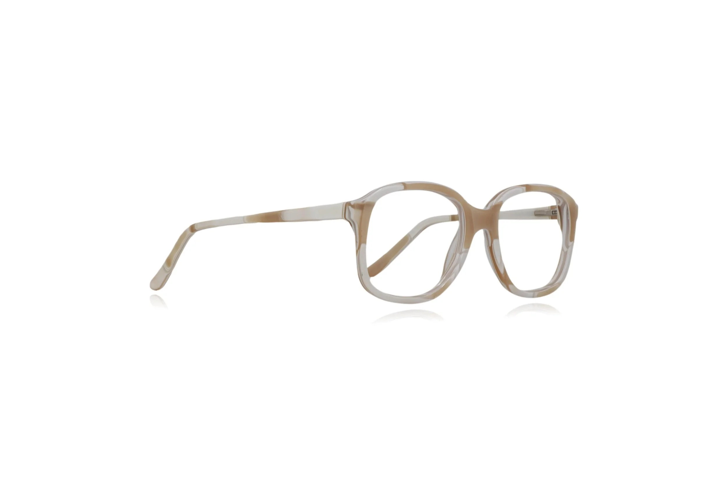Peep Eyewear, Cream Acetate Square Bold Prescription Glasses Frames