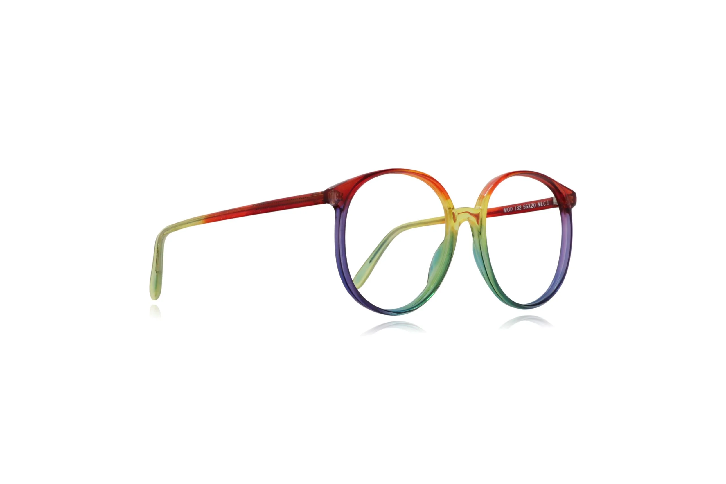 Peep eyewear, vintage prescription glasses, Anglo American, multicoloured rainbow