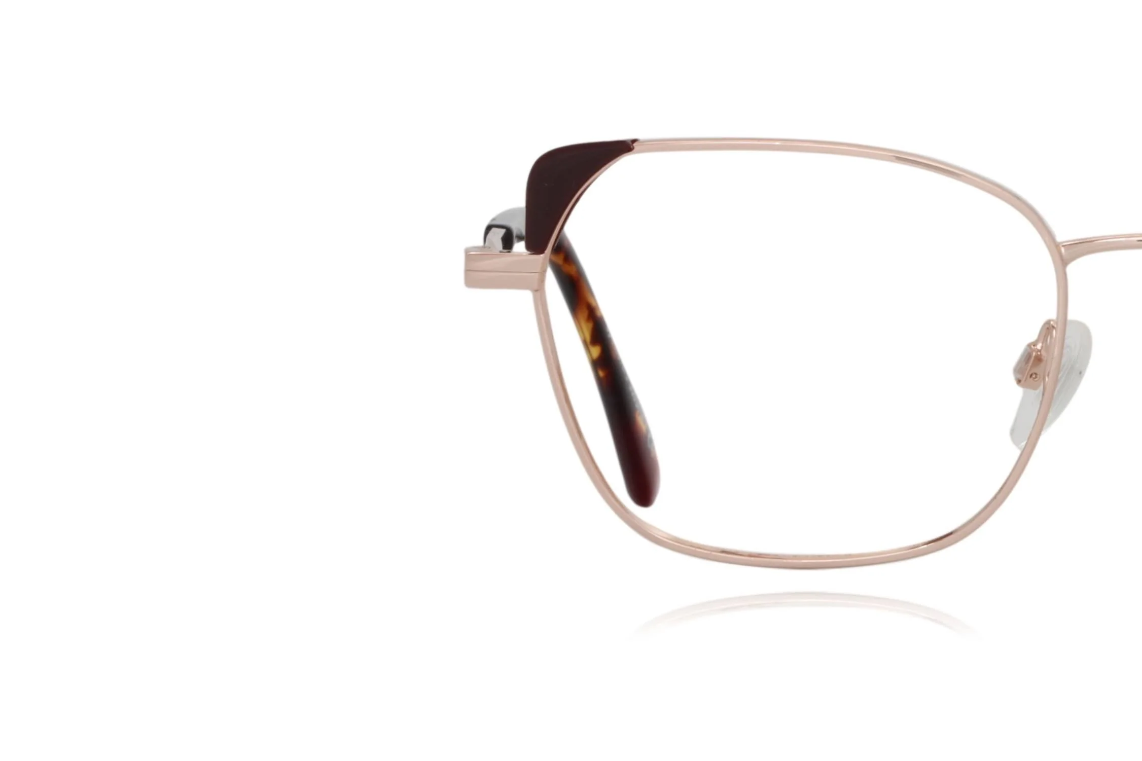 peep eyewear, gold square prescription glasses, Bianca