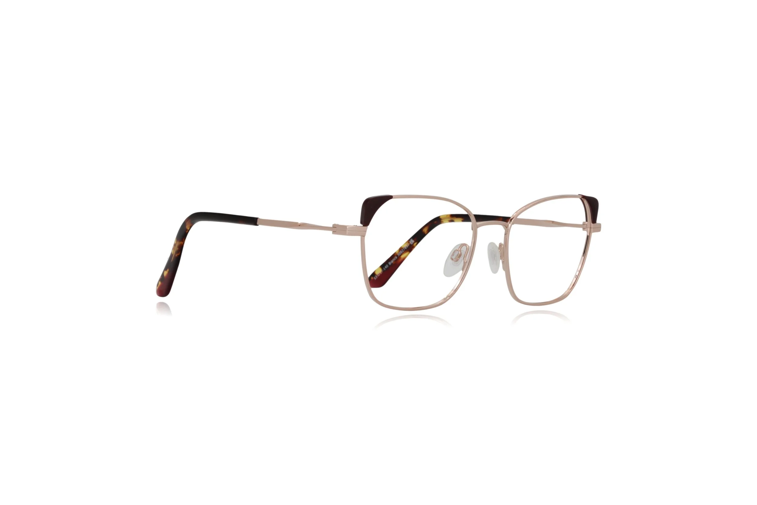 peep eyewear, gold square prescription glasses, Bianca