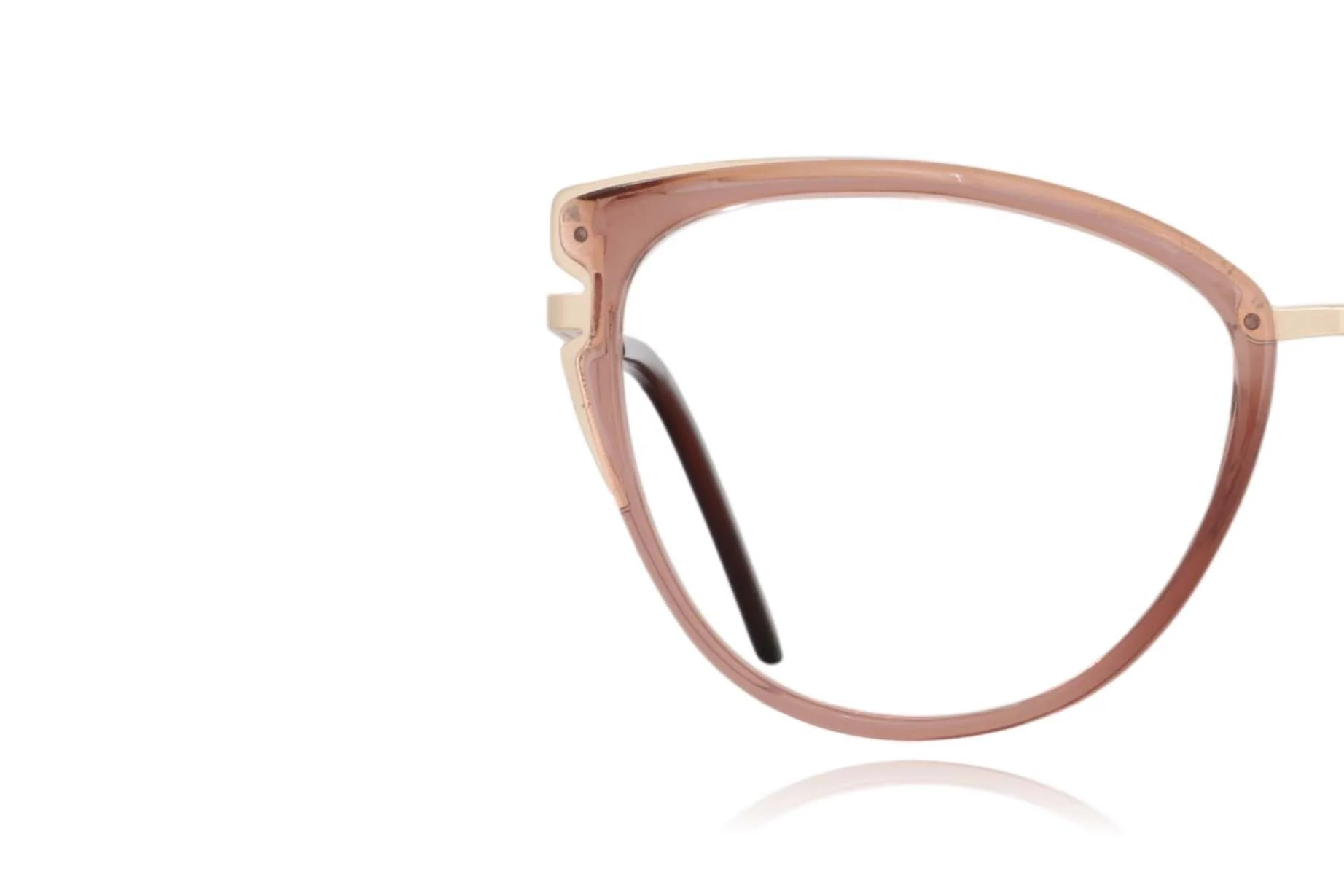 peep eyewear, preloved Burberry pink crystal cateye glasses