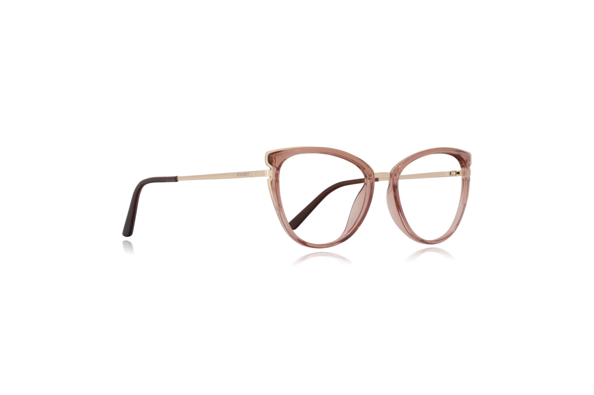 peep eyewear, preloved Burberry pink crystal cateye glasses