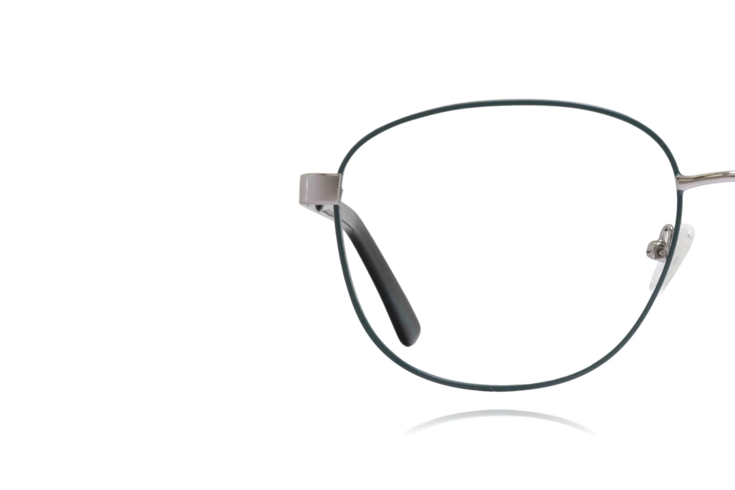 peep eyewear, refurbished secondhand teal wire glasses