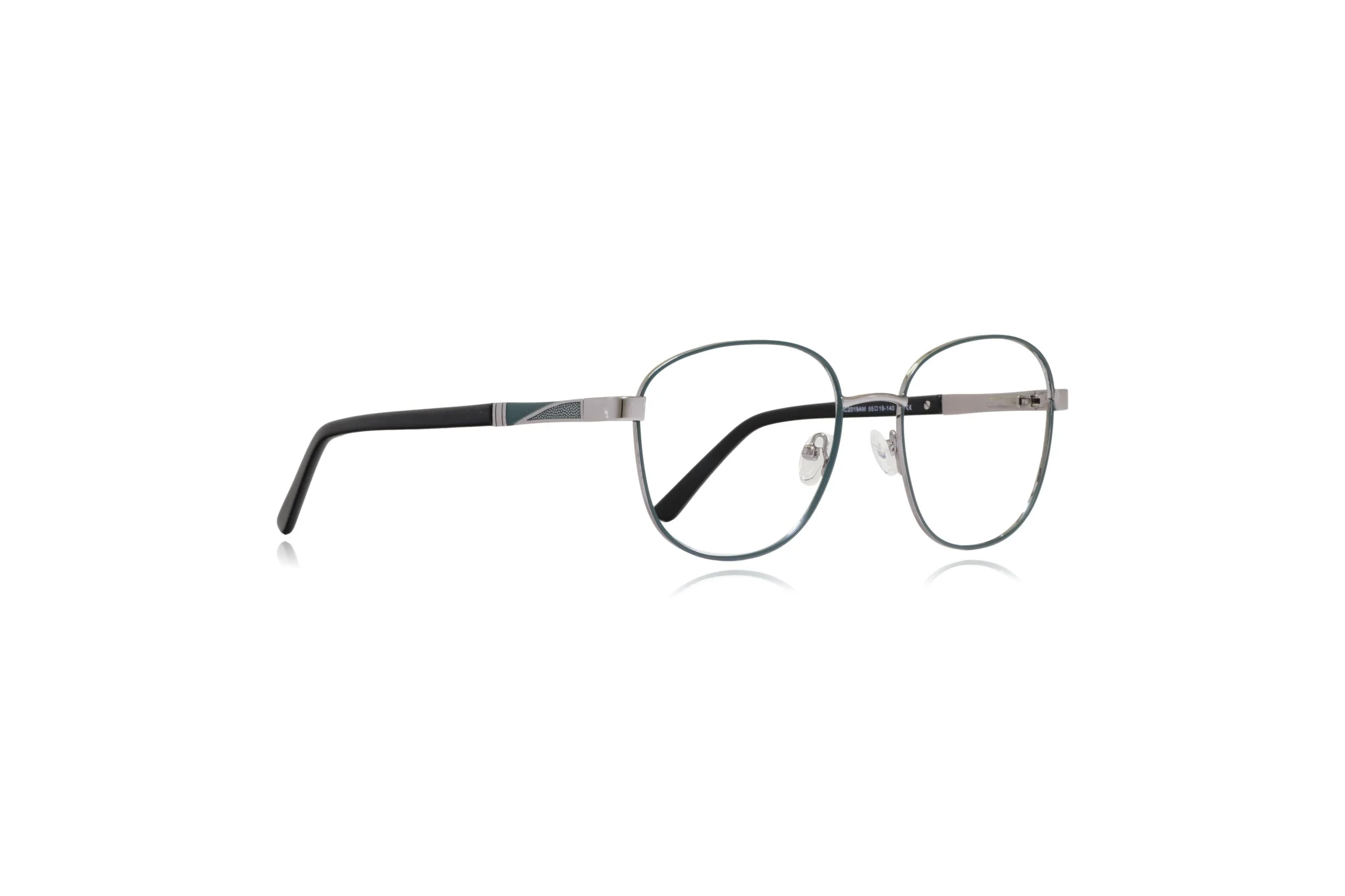 peep eyewear, refurbished secondhand teal wire glasses
