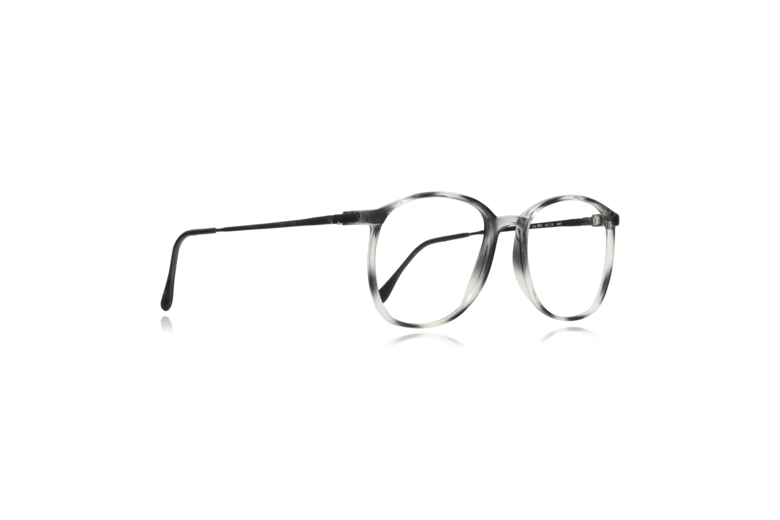 Original vintage prescription black white marcolin glasses — Peep Eyewear