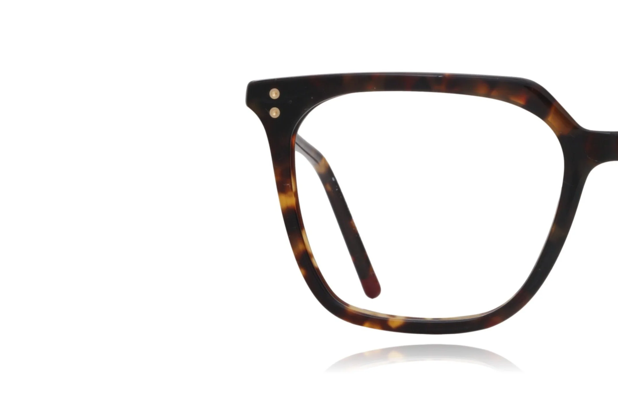 Second hand restored LUXe Thyme square tortoiseshell glasses — Peep Eyewear