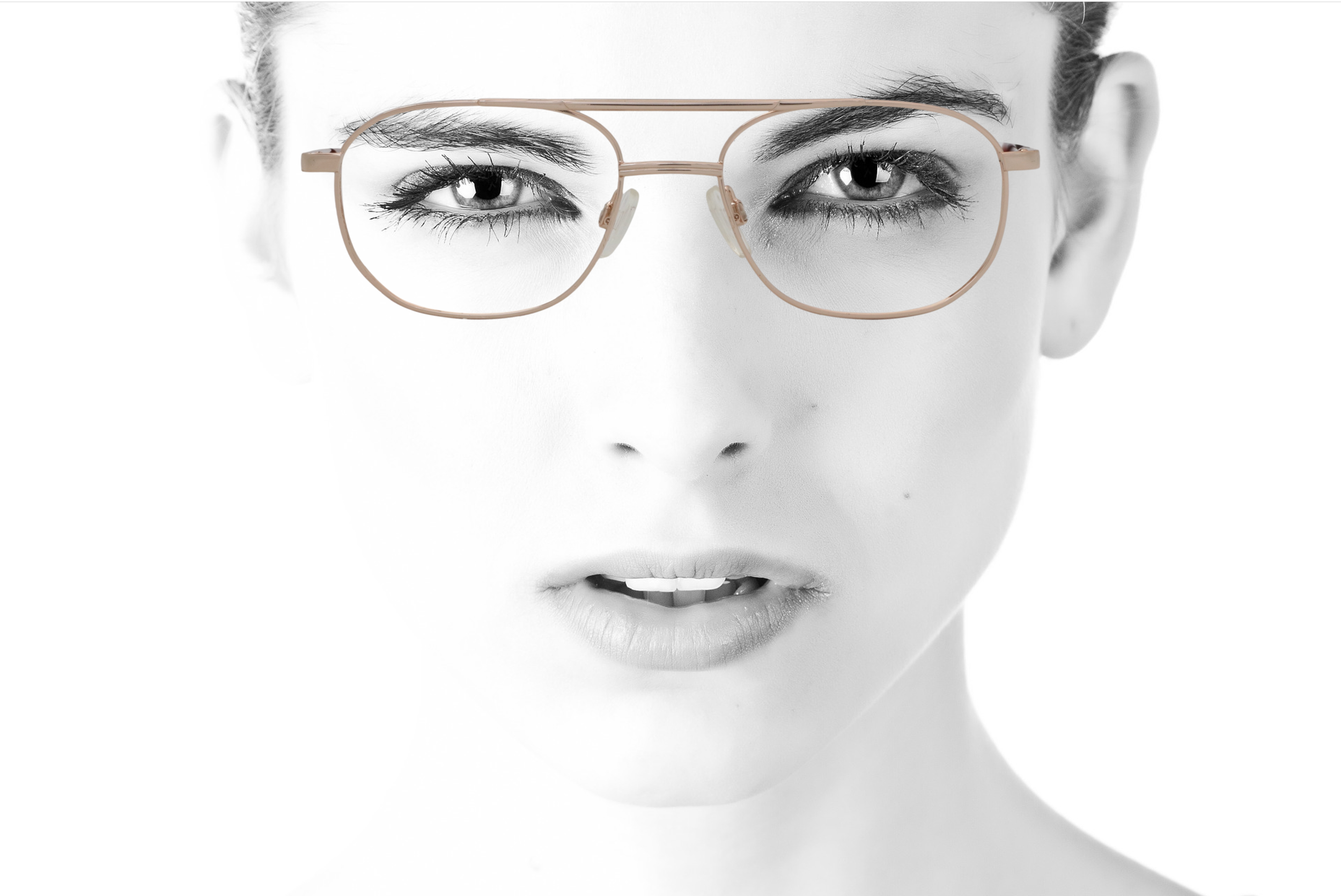 peep eyewear, gold narrow aviator Dunelm Ernie glasses (1).png