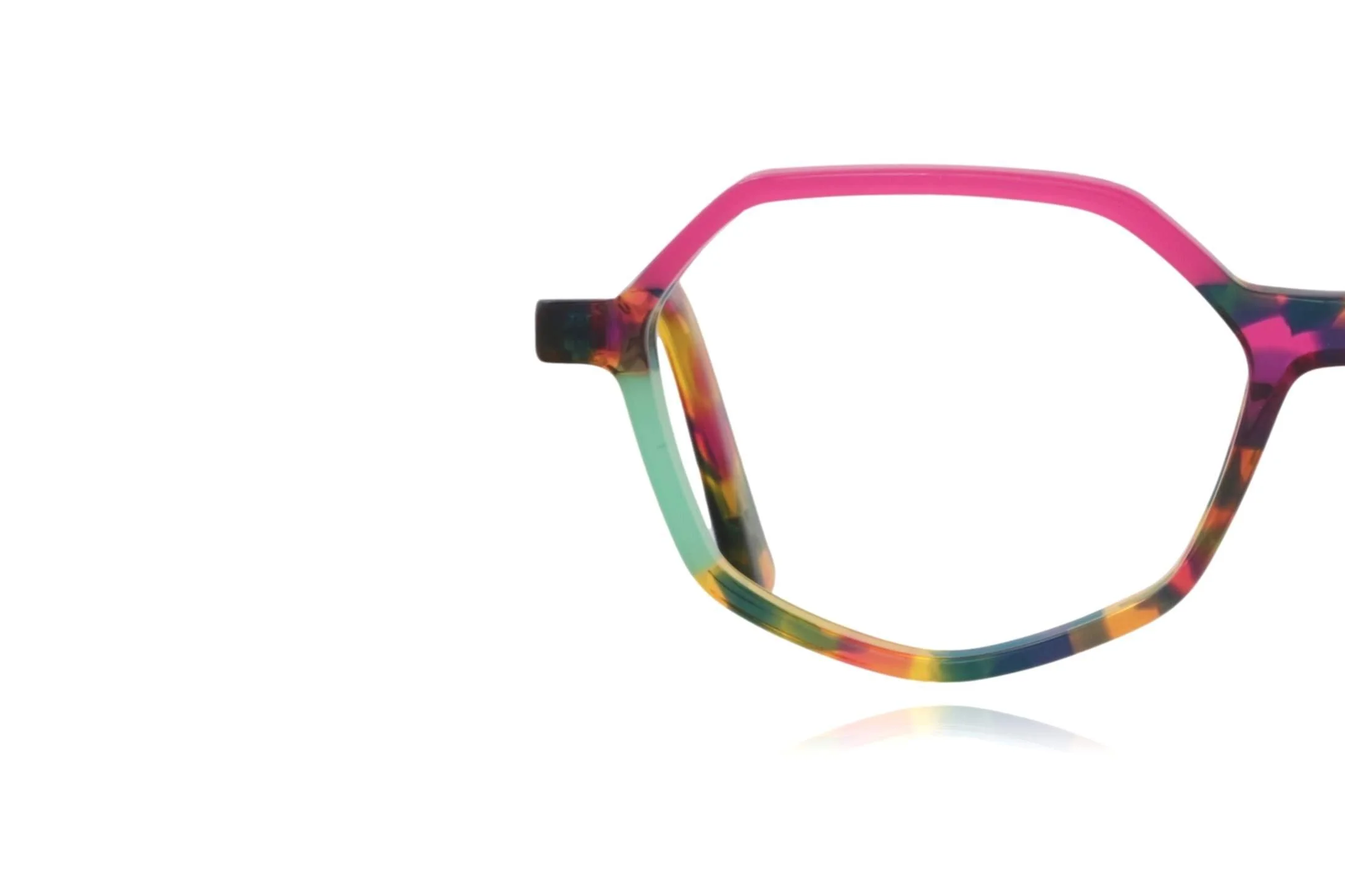 peep eyewear, multicolour geometric pink  green glasses Wolf 3161 (1).jpeg
