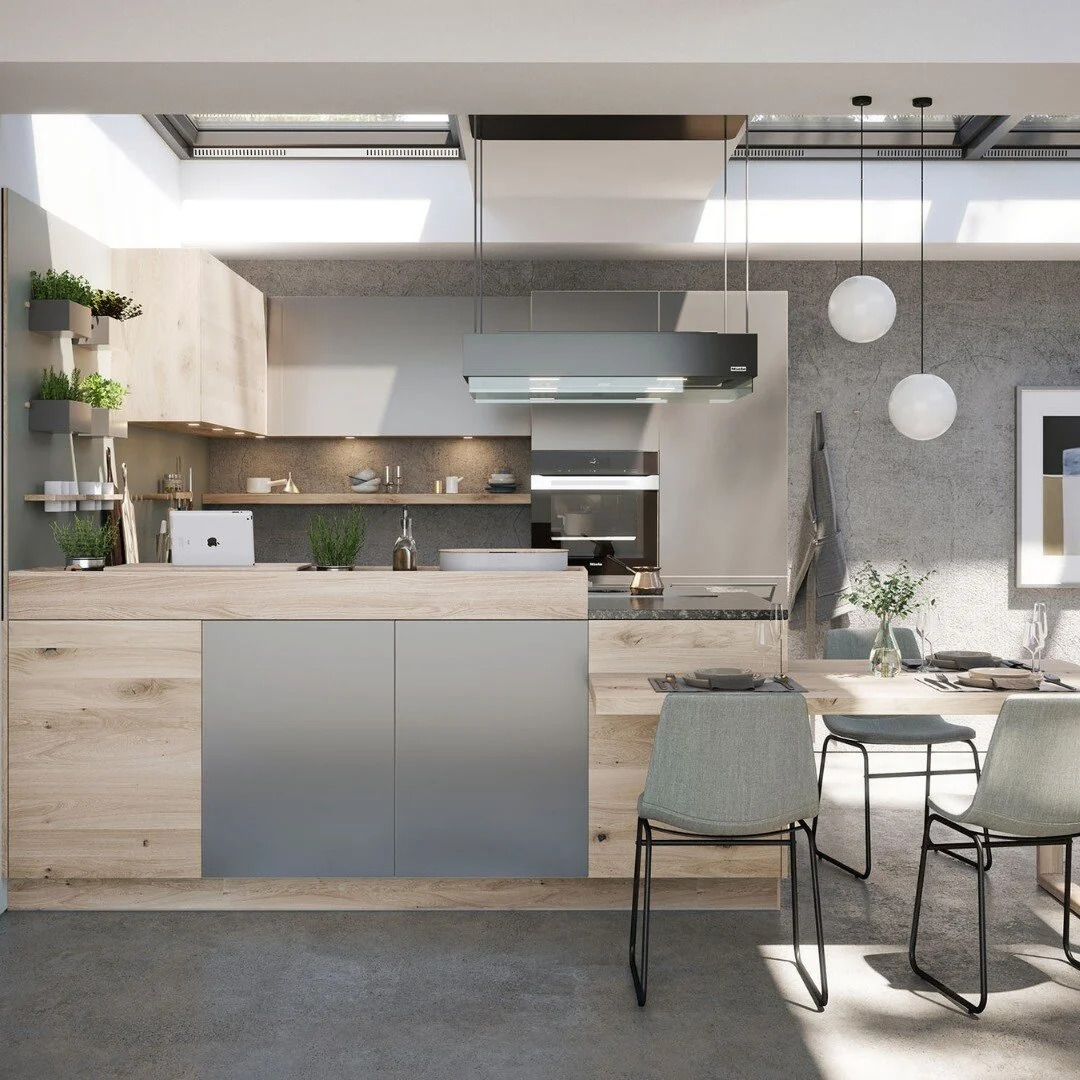 moderne Wohnküche von walden