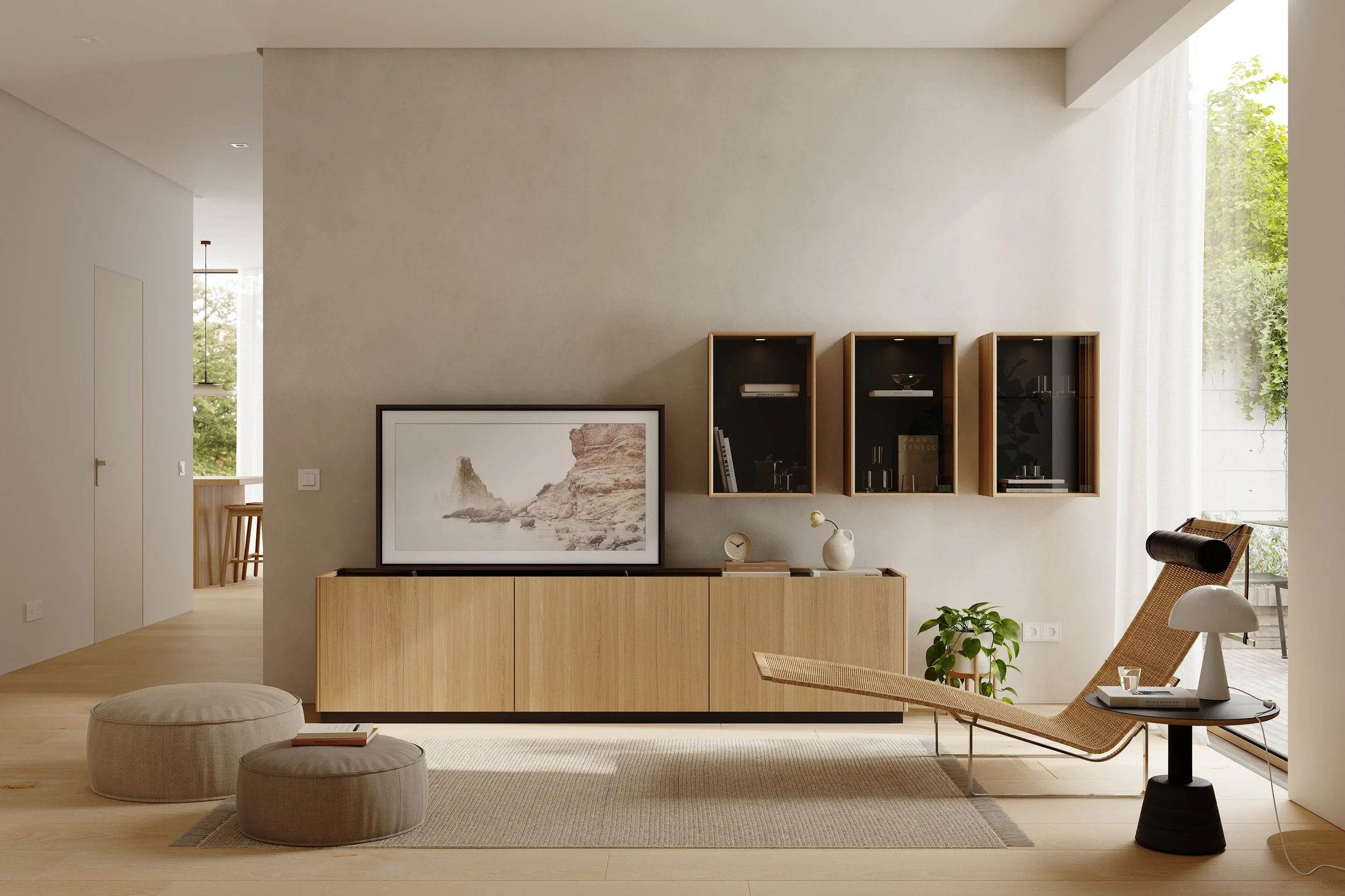 EdgeLine soft | Eiche und Linol dunkelgrau