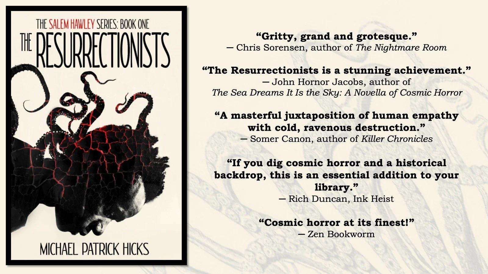 "The Resurrectionists" blurb card